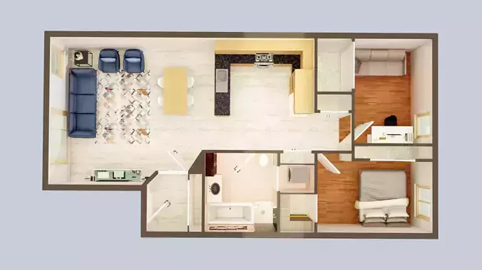 3D Floor plan-Interior plan