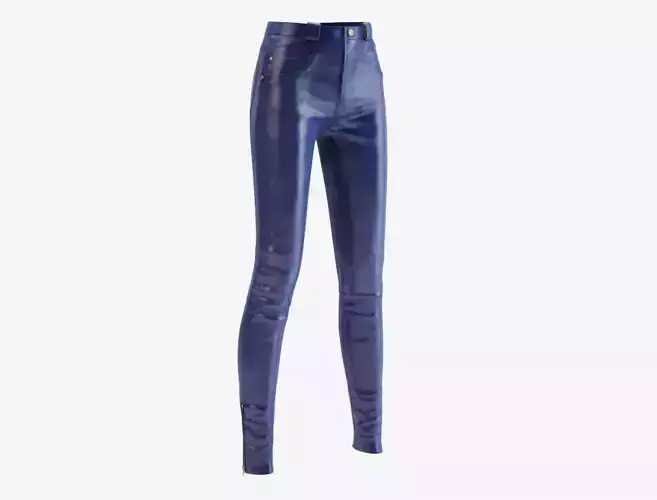 Female Leather Pants Low-poly 3D model