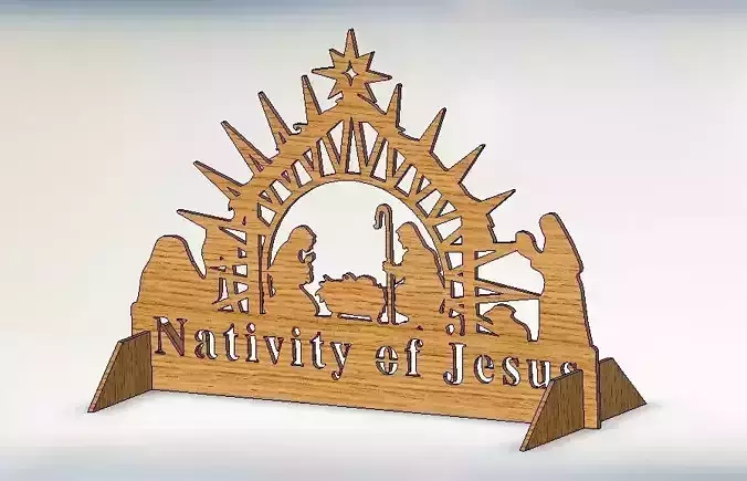 Nativity Jesus Dxf Svg Cut File For Plywood Laser Cut
