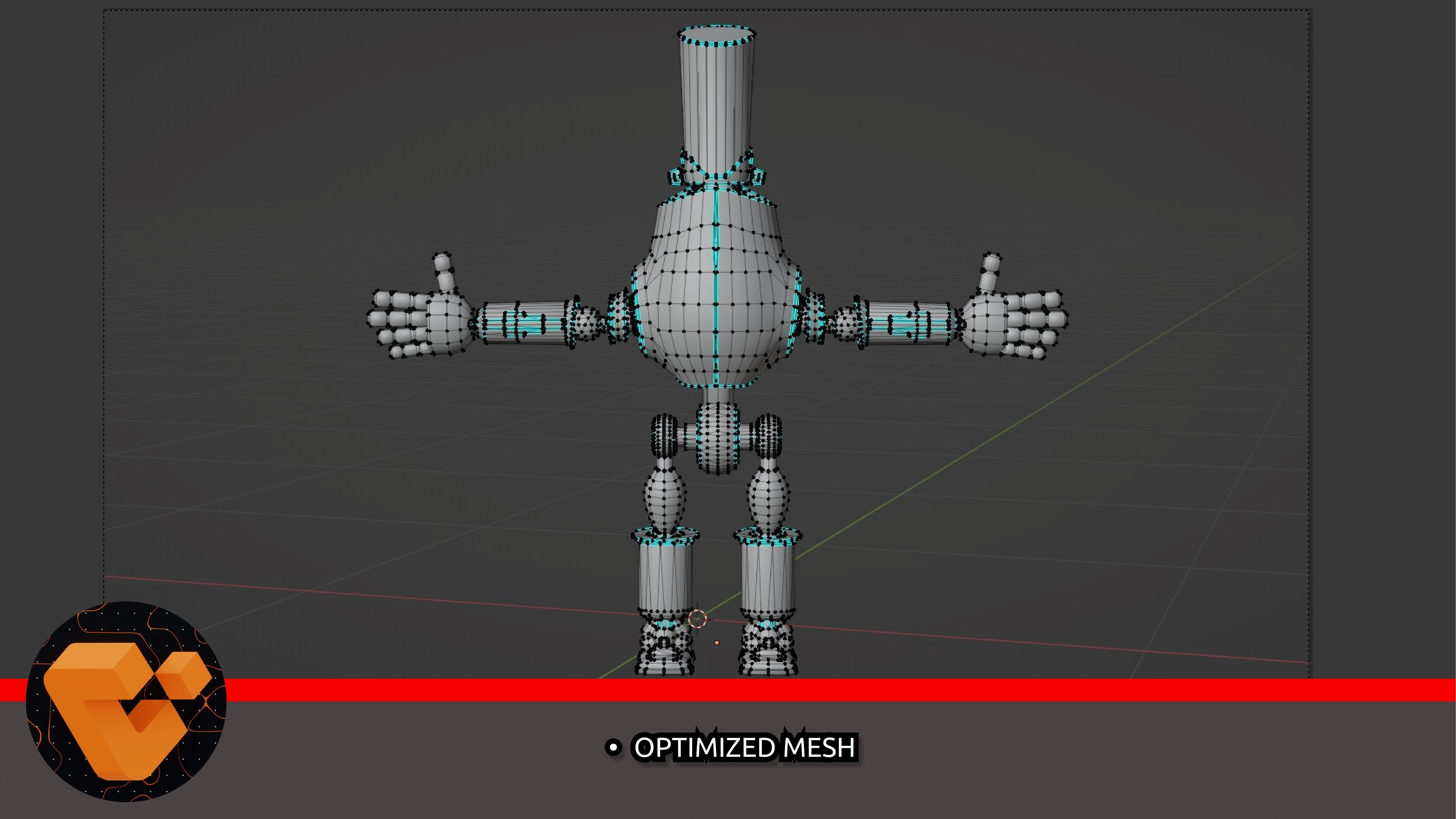 Old Robot Low-poly 3D model_2