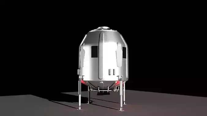 Advanced Atmospheric Lander Low-poly 3D model