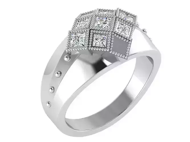 Triangle diamond ring 3012 3D print model