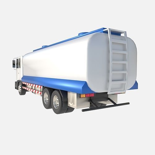 cistern truck Low-poly 3D model 3