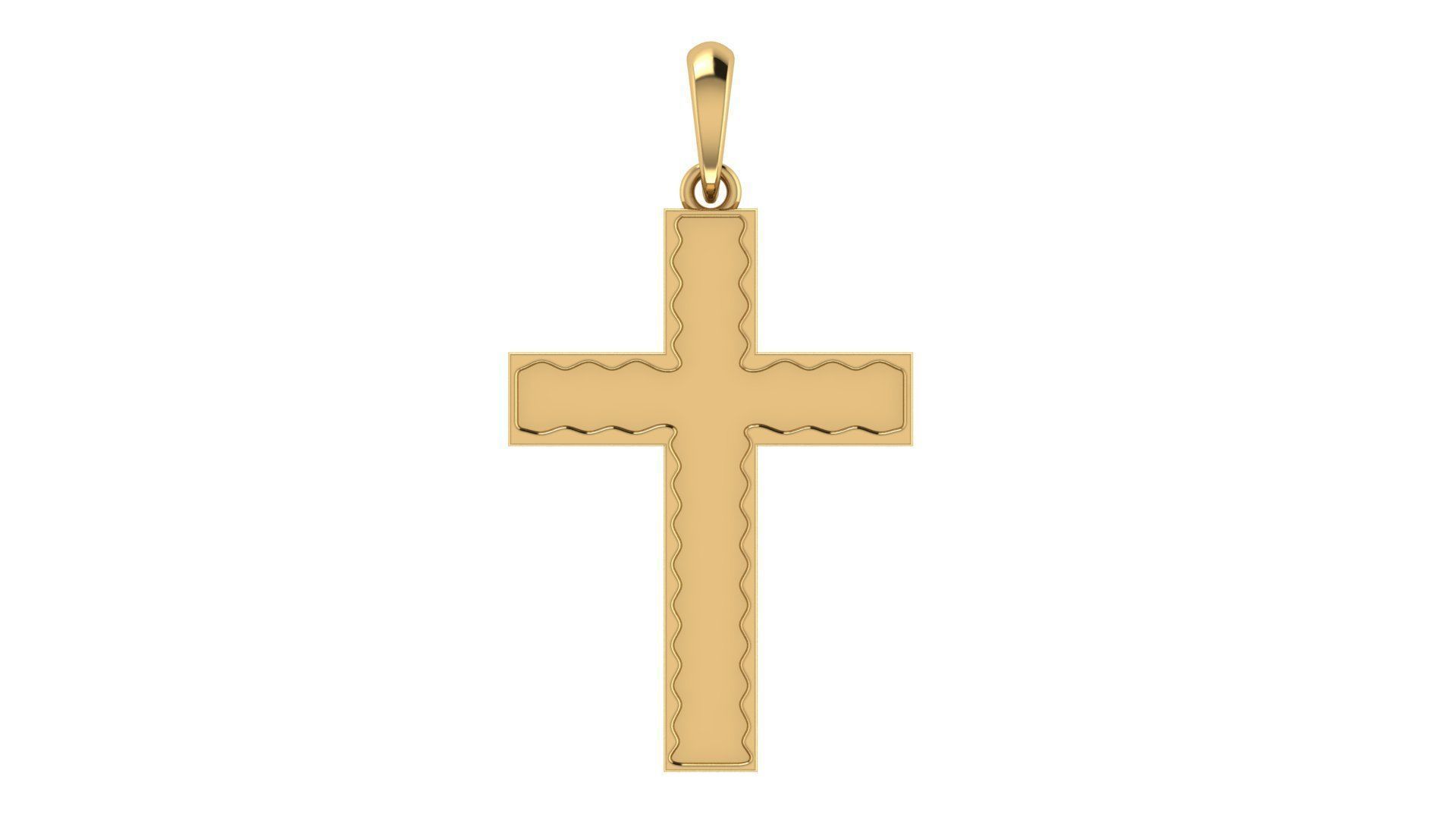 CROSS PENDANT CR214 3D print model_6