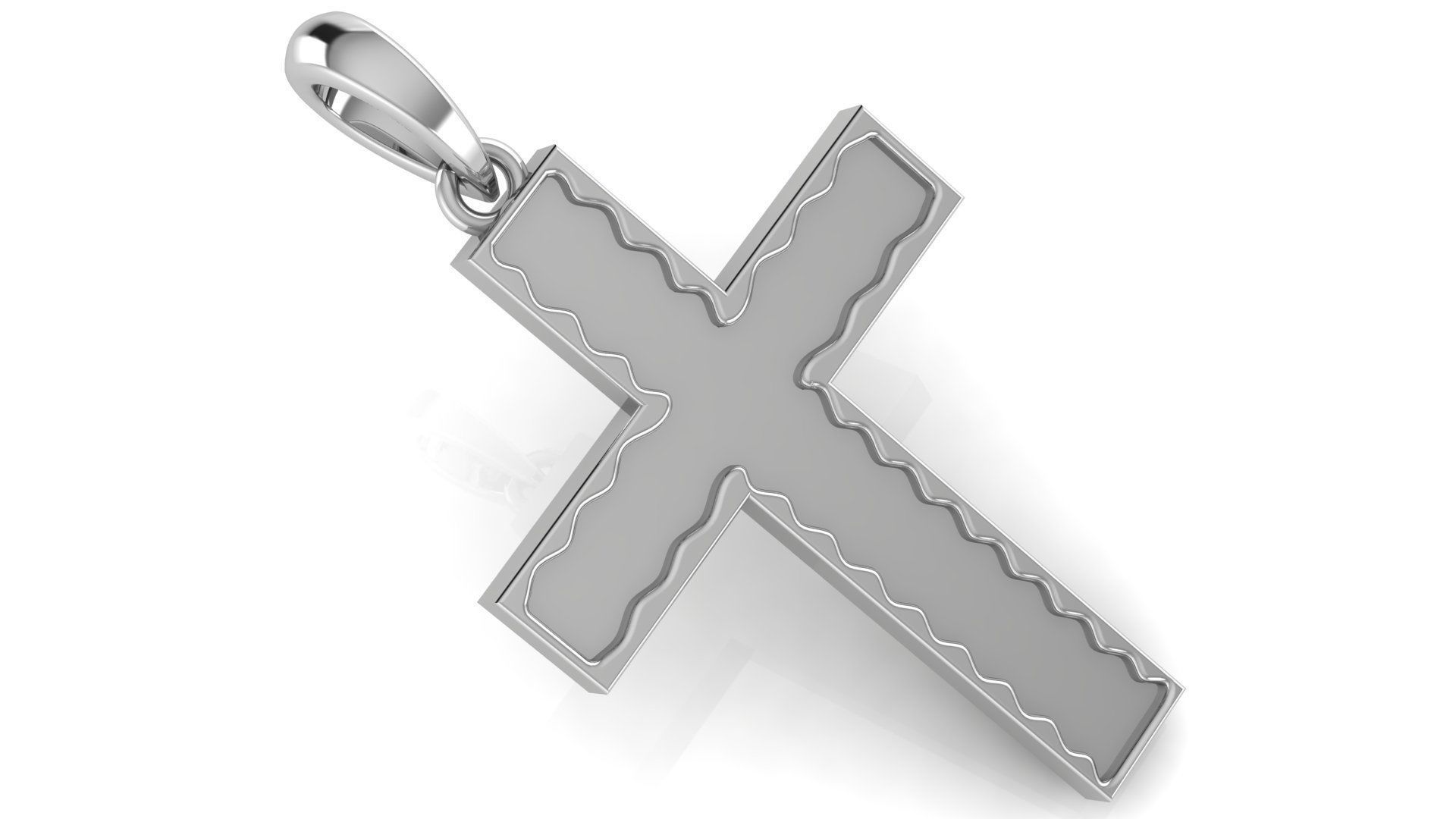 CROSS PENDANT CR214 3D print model_7