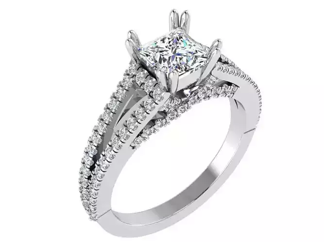2-Row bright diamond ring 3016 3D print model