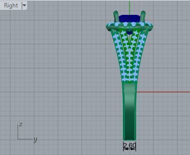 3-Row blue diamond ring 3021 3D print model 3D print model_6