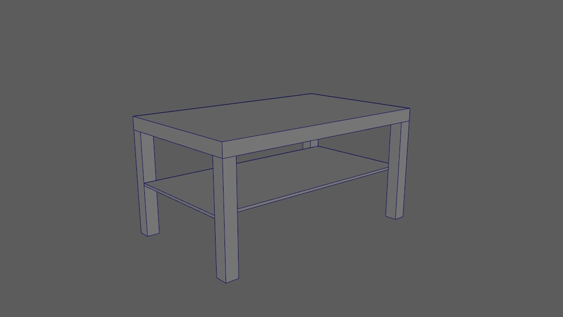 Lowpoly Table side available for purchase Free low-poly 3D model_1