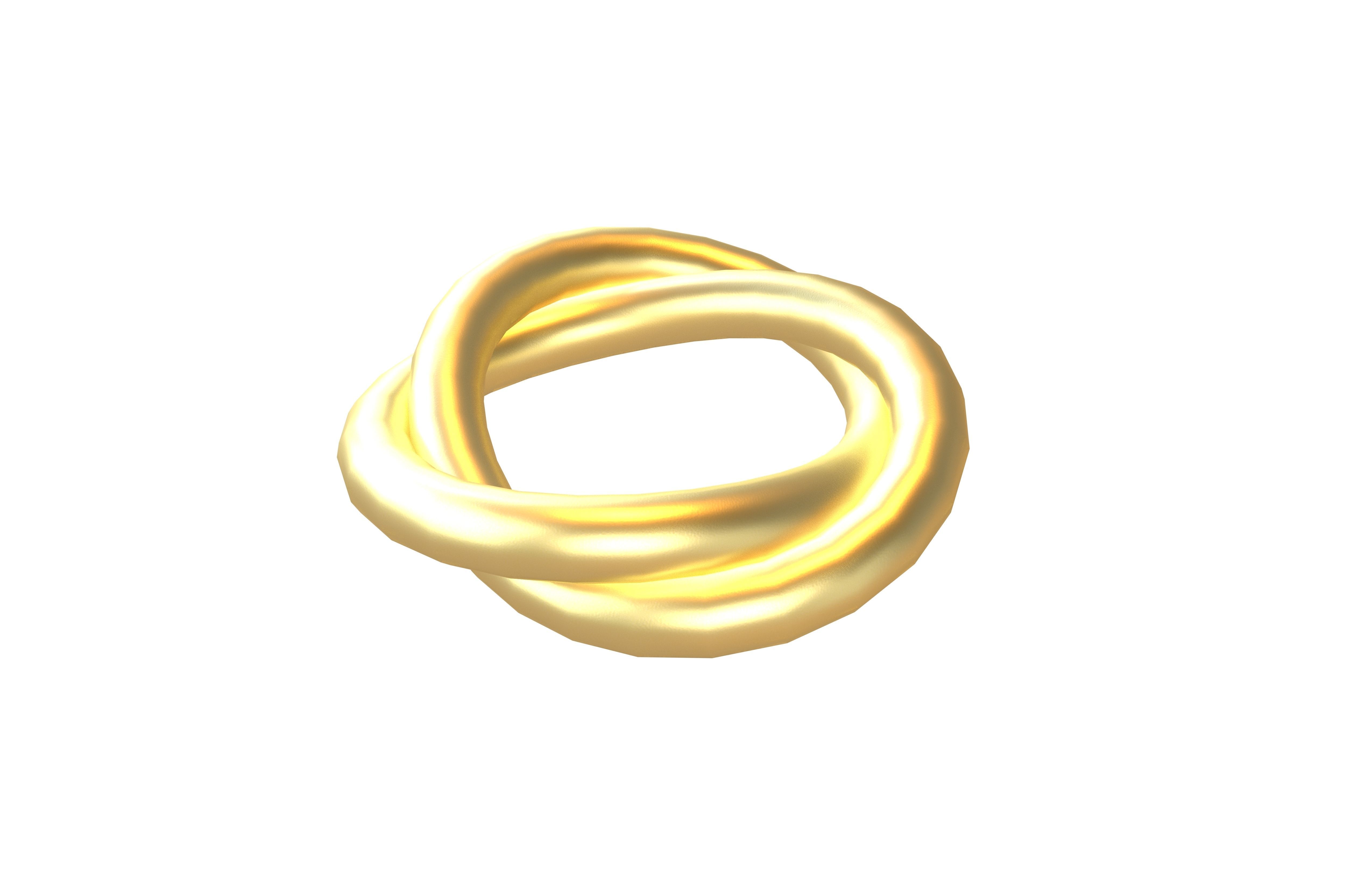 Torus Knot v1 001 Low-poly 3D model_2
