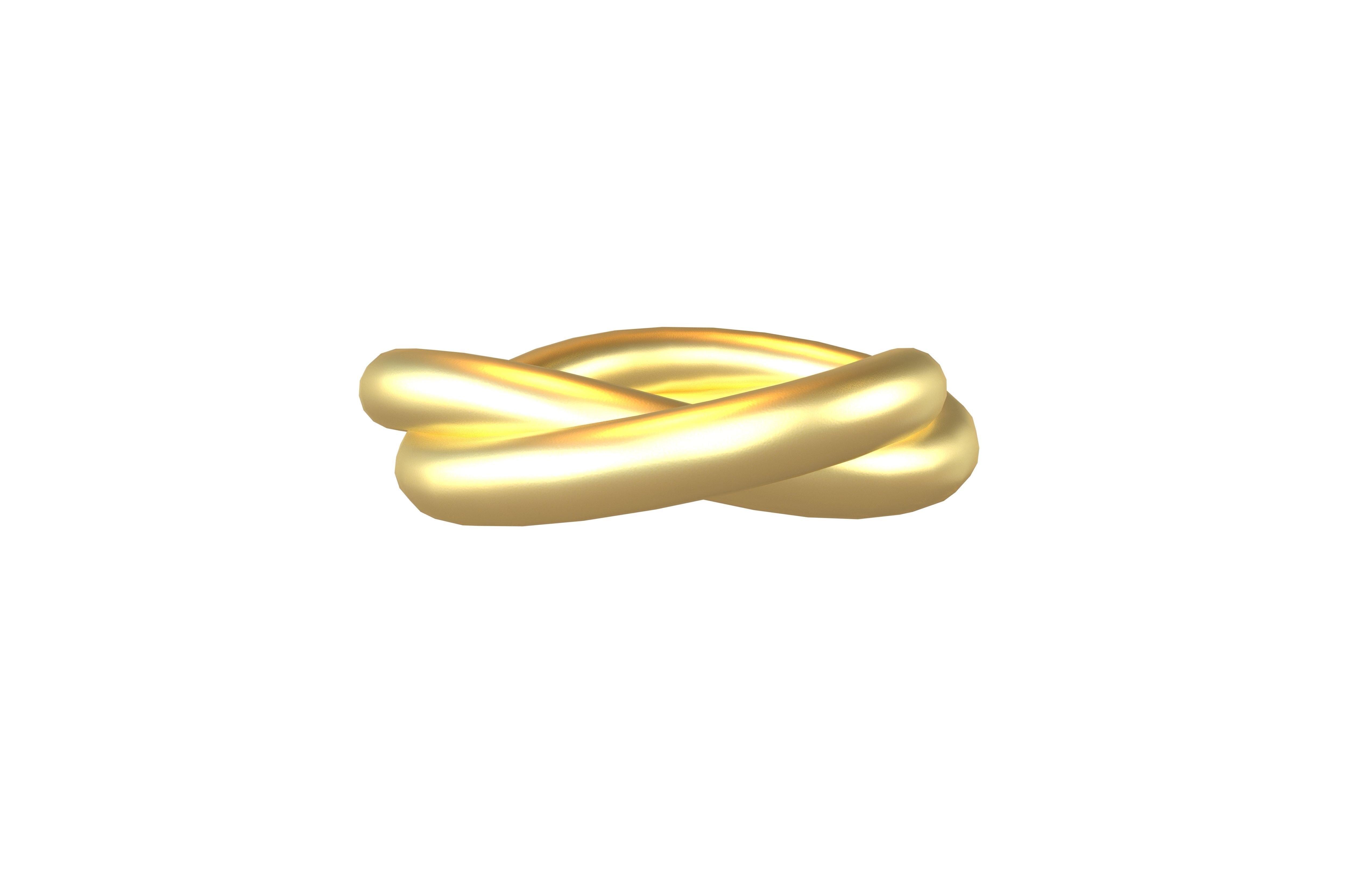 Torus Knot v1 001 Low-poly 3D model_1