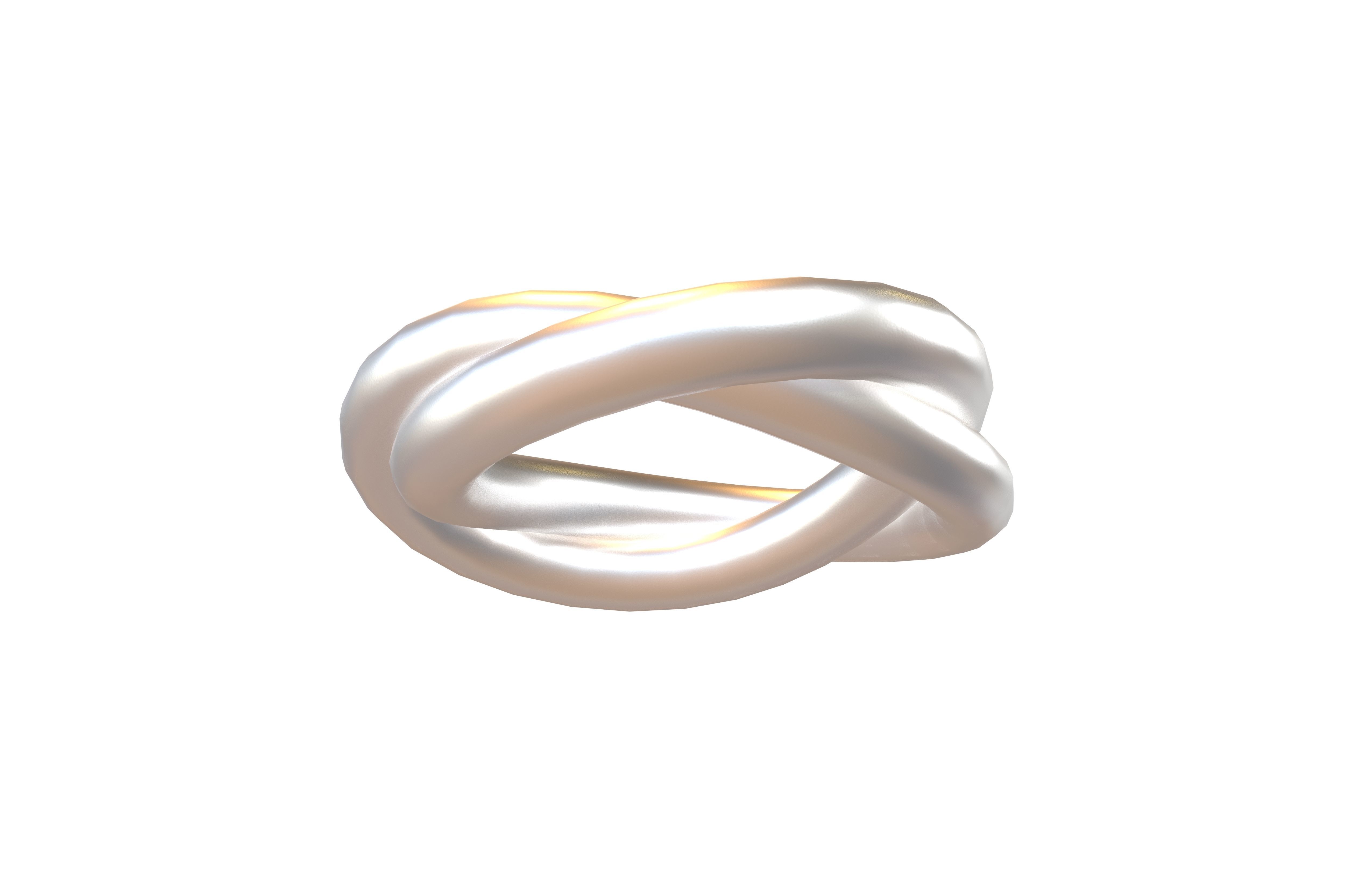 Torus Knot v1 002 Low-poly 3D model_2