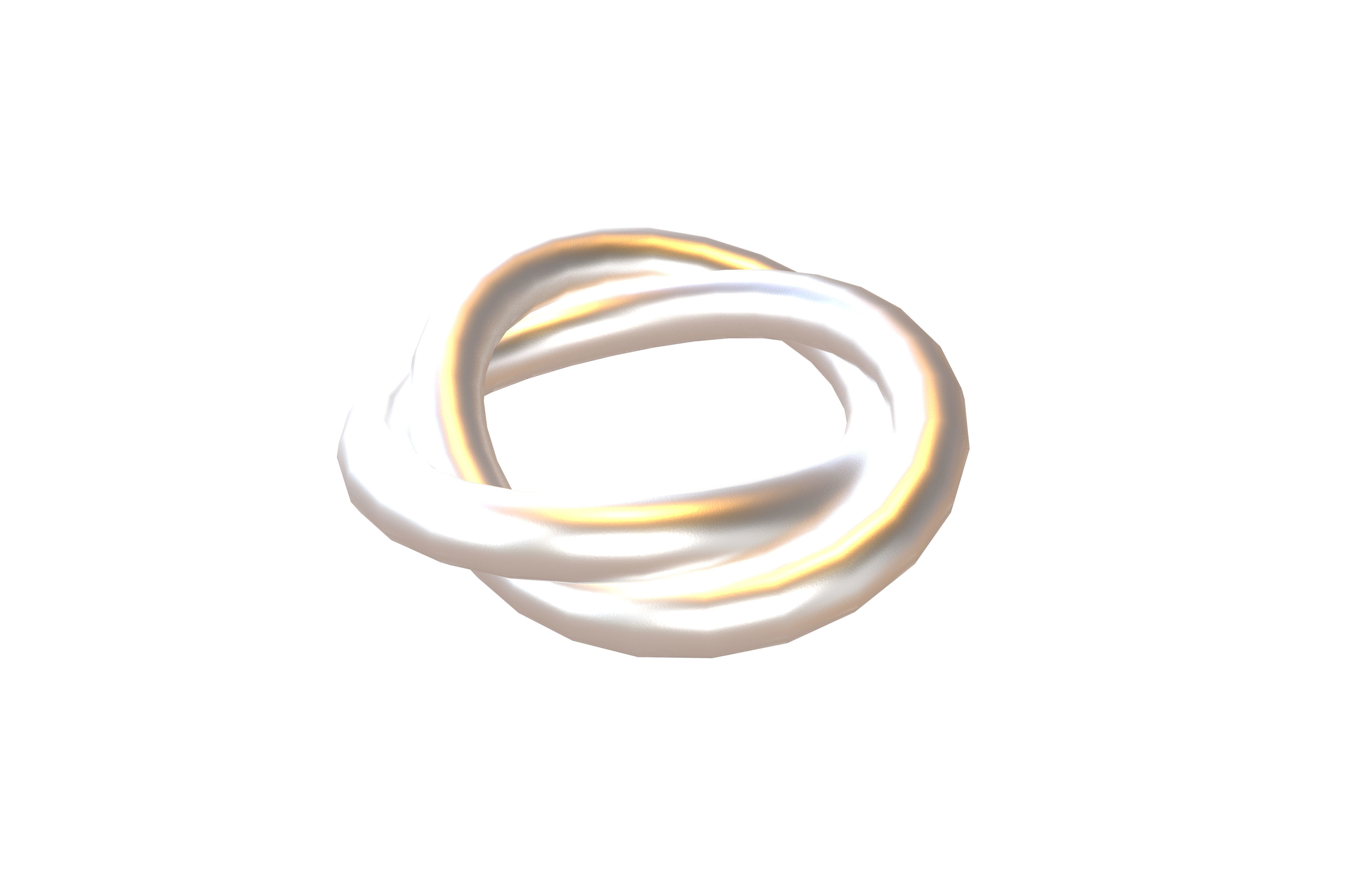 Torus Knot v1 002 Low-poly 3D model_1