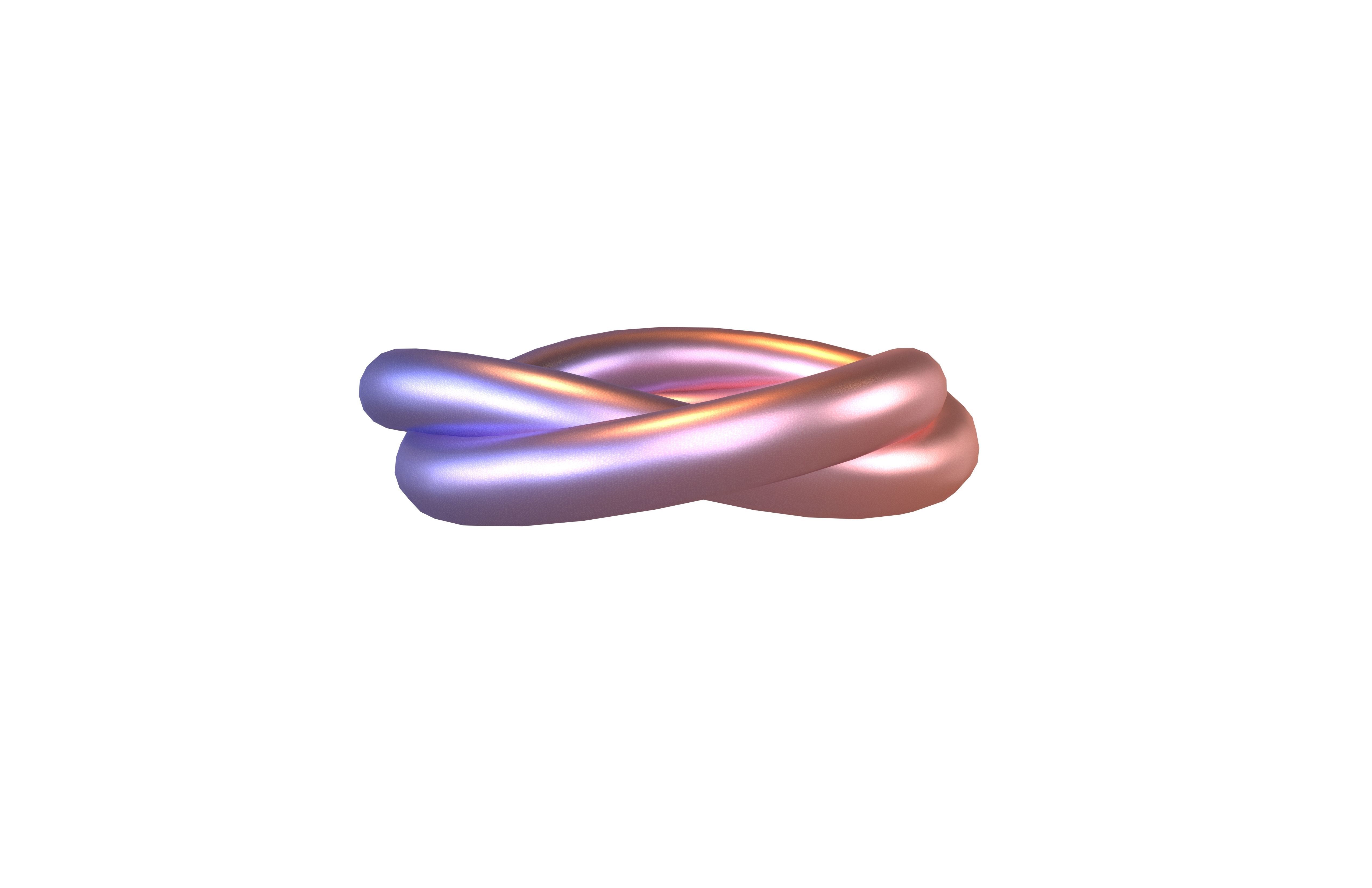 Torus Knot v1 004 Low-poly 3D model_1