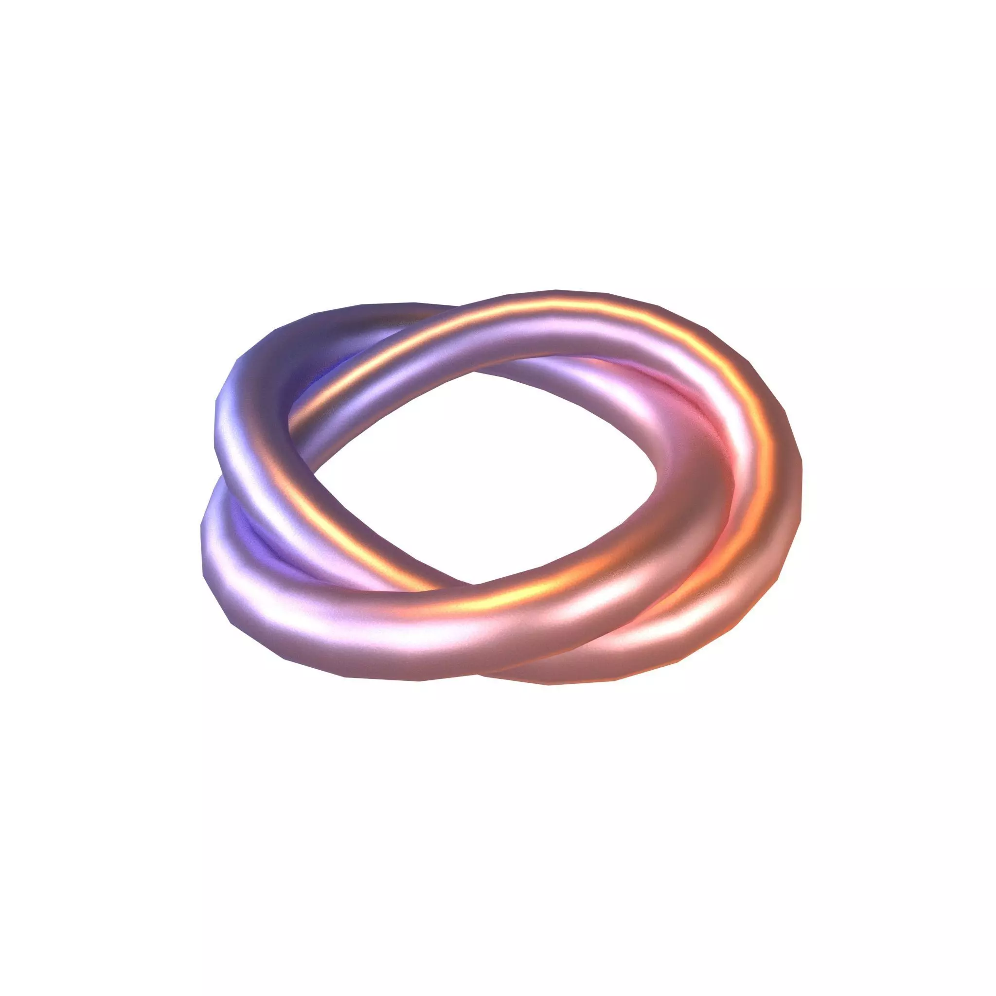 Torus Knot v1 004 Low-poly 3D model_0