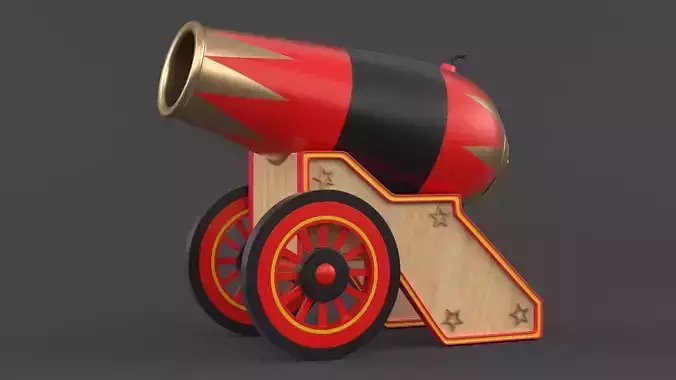 Circus Cannon 3D model