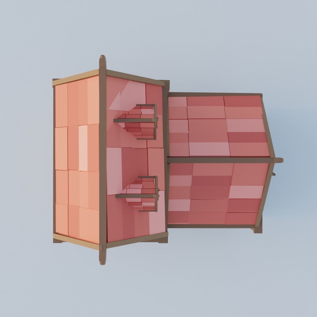 Medieval House 2 3D model_4