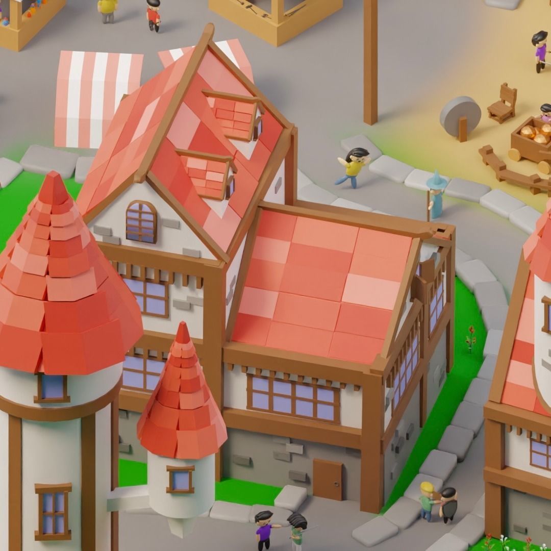 Medieval House 2 3D model_5