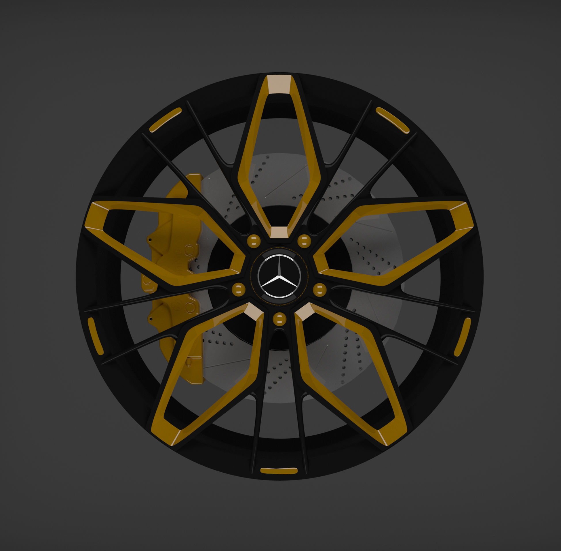 Mercedes Wheel 3D model_3