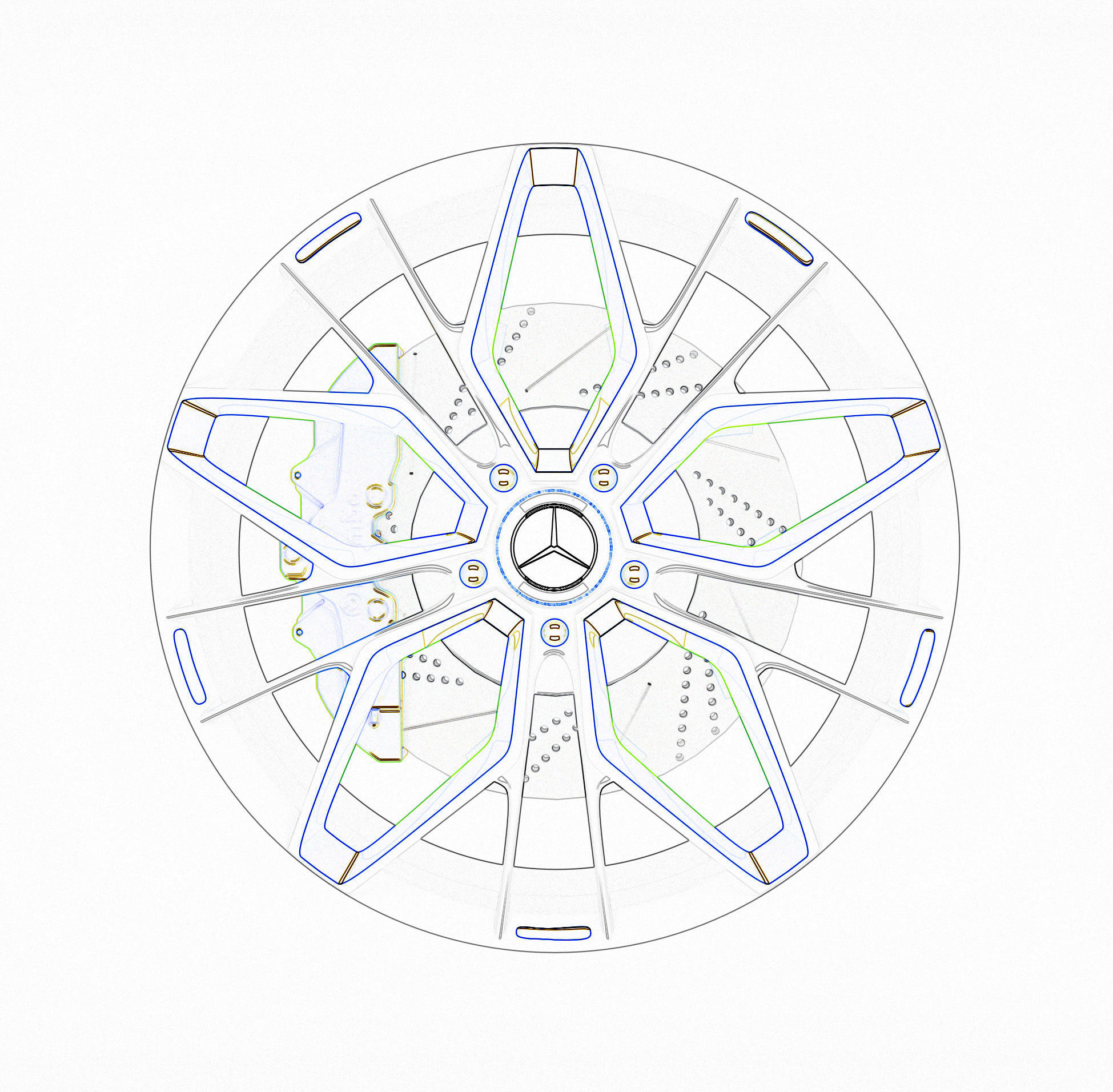 Mercedes Wheel 3D model_8