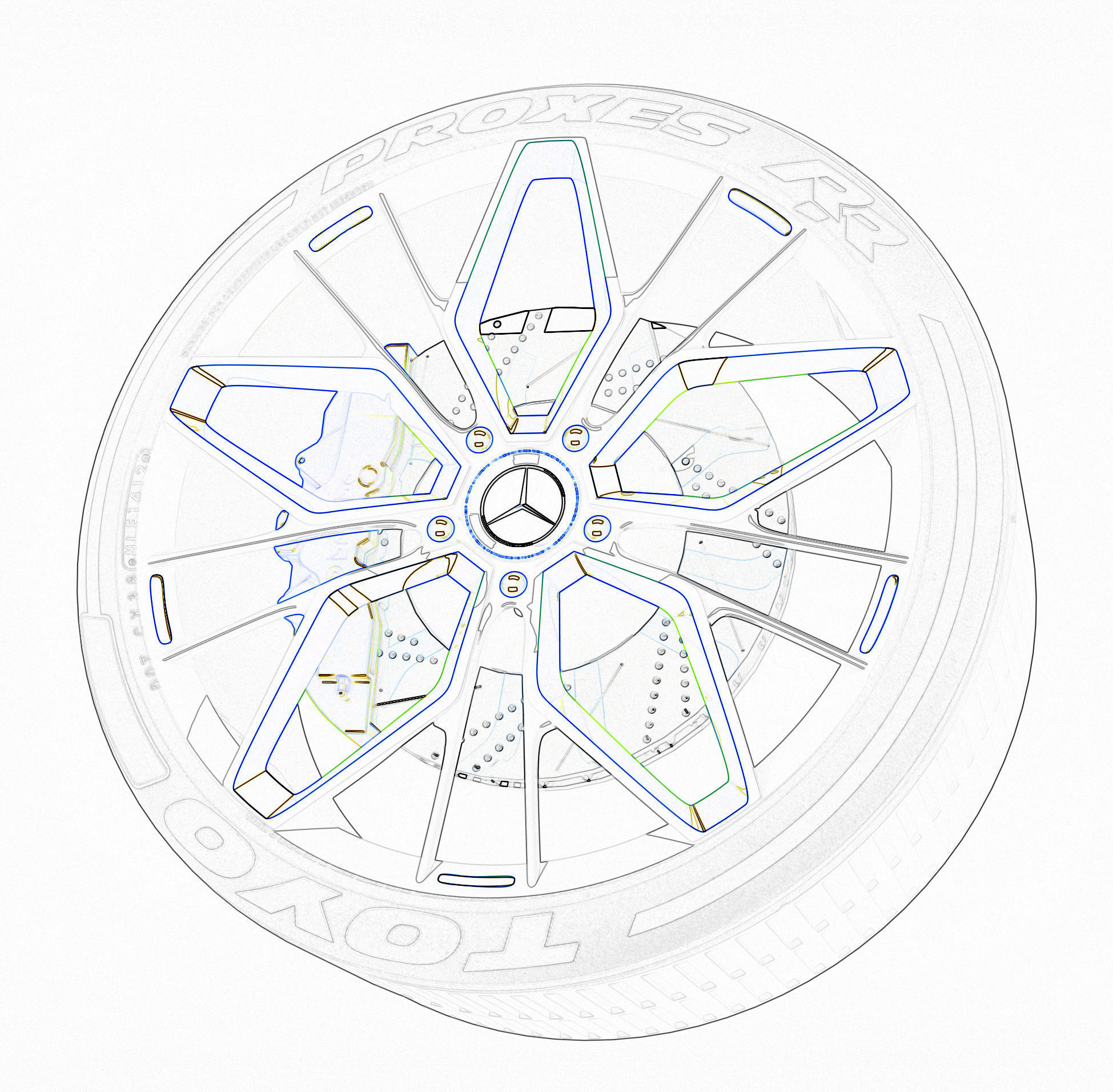 Mercedes Wheel 3D model_6