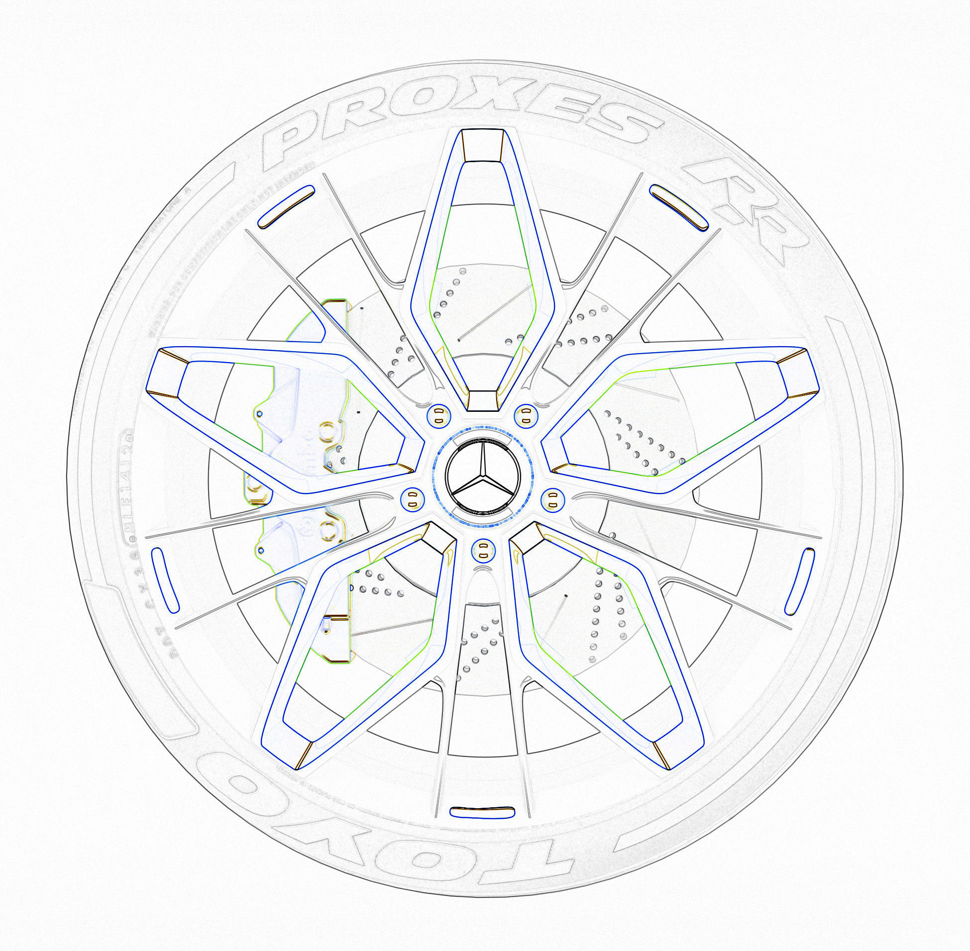 Mercedes Wheel 3D model_5