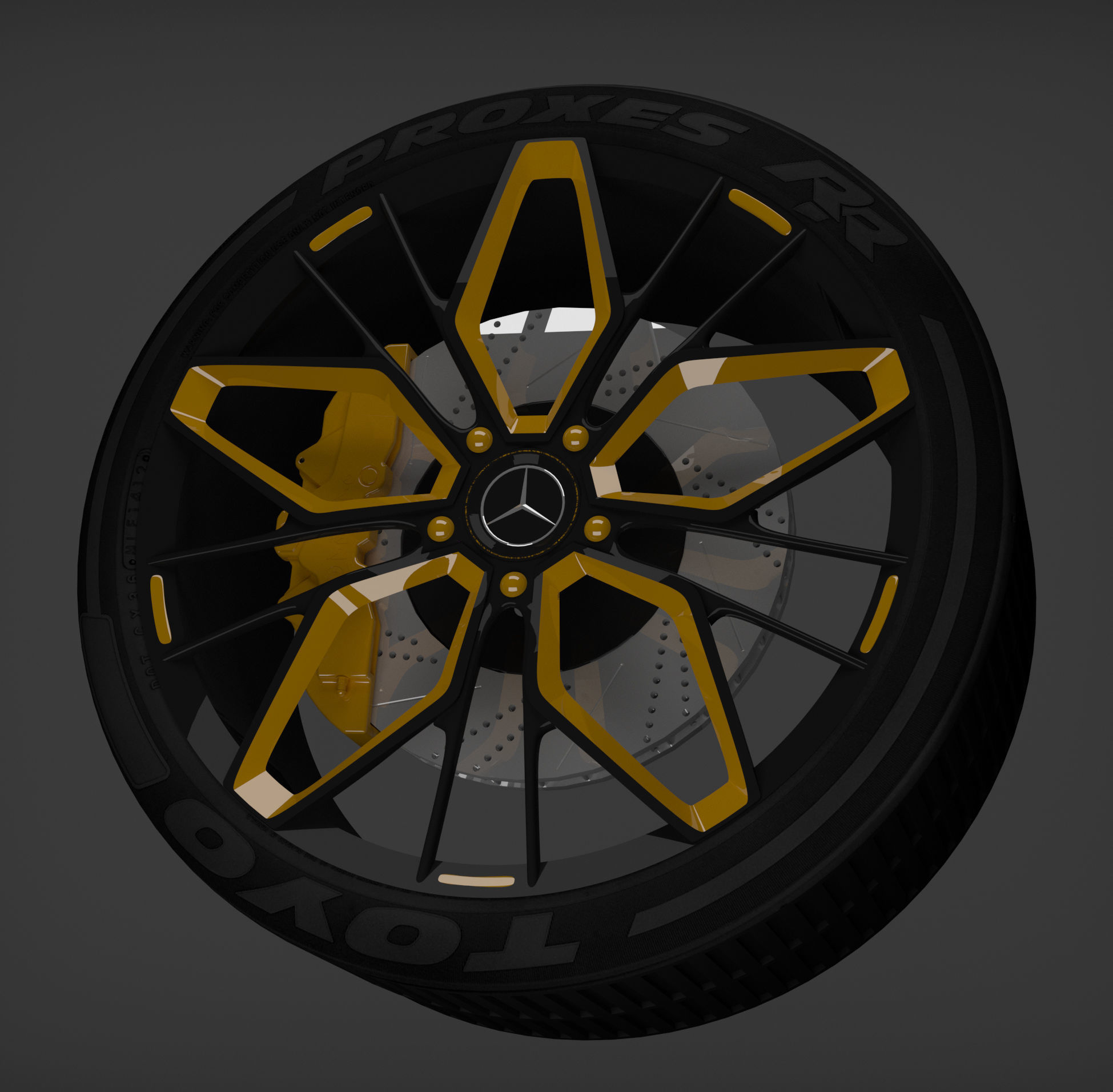 Mercedes Wheel 3D model_1