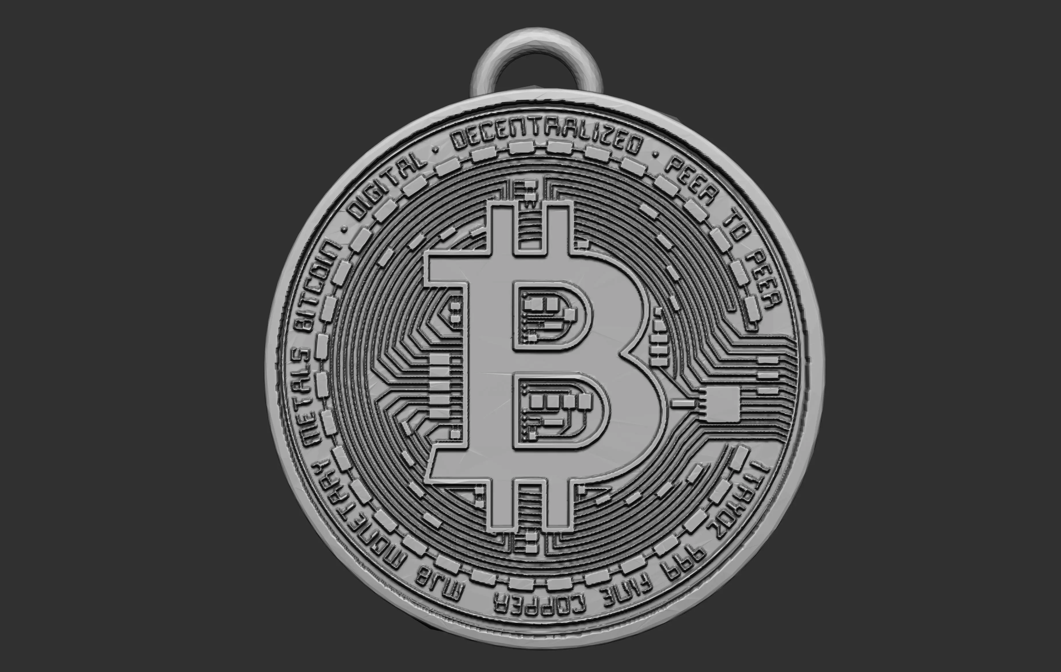 3D Bitcoin Medallion 3D print model