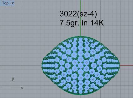 Brilliant diamond ring 3022 3D print model 3D print model_4