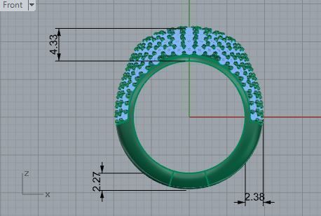 Brilliant diamond ring 3022 3D print model 3D print model_5