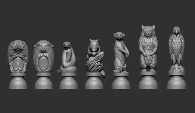 3D Beorns Chess Set  3D print model