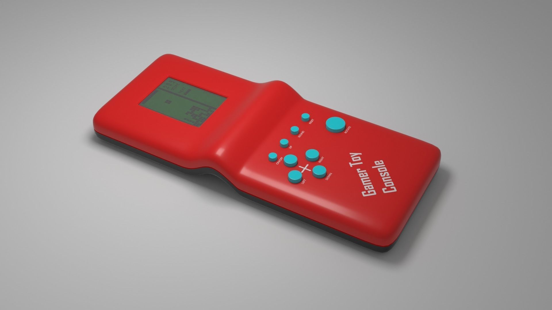 Tetris Retro Console 3D model_16