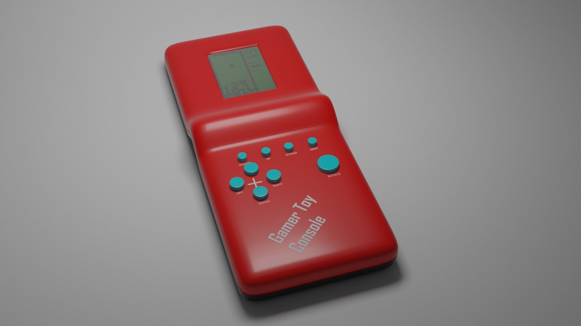 Tetris Retro Console 3D model_2