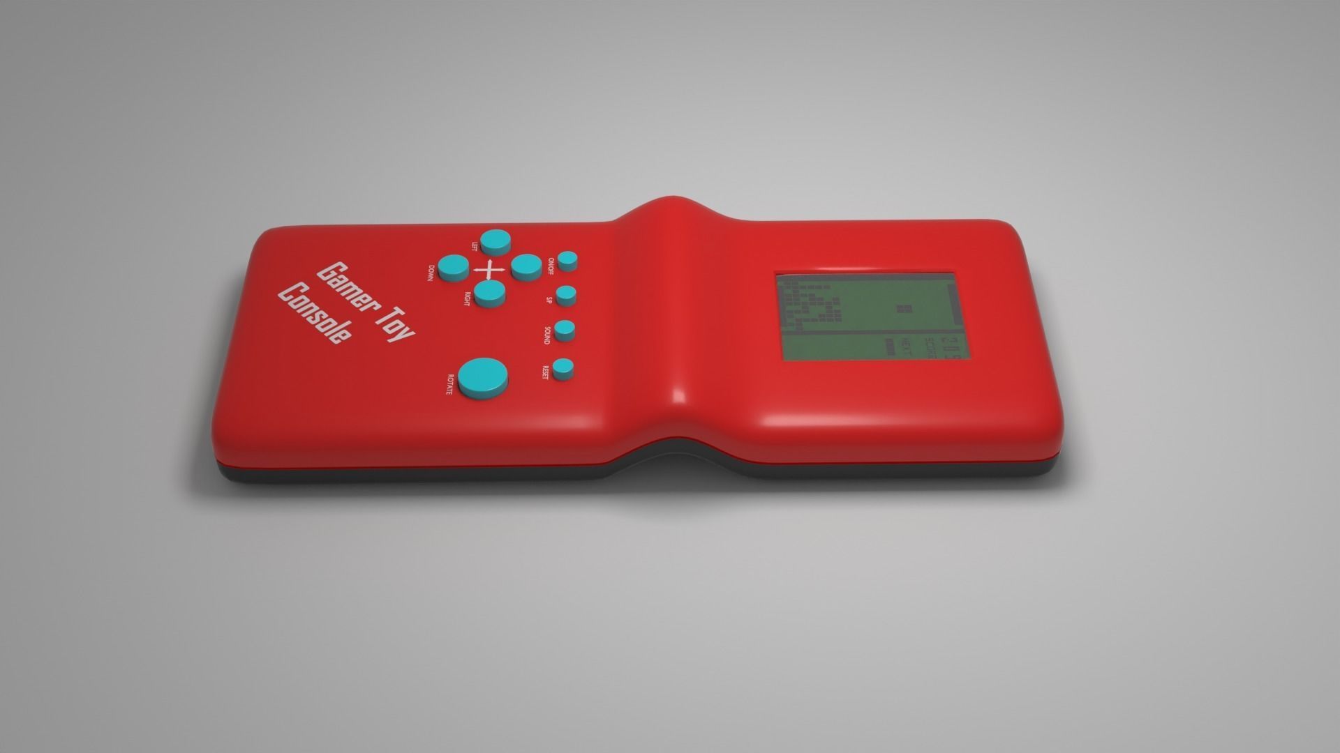 Tetris Retro Console 3D model_19