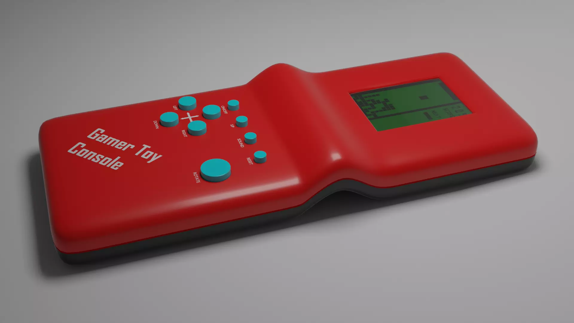 Tetris Retro Console 3D model_0