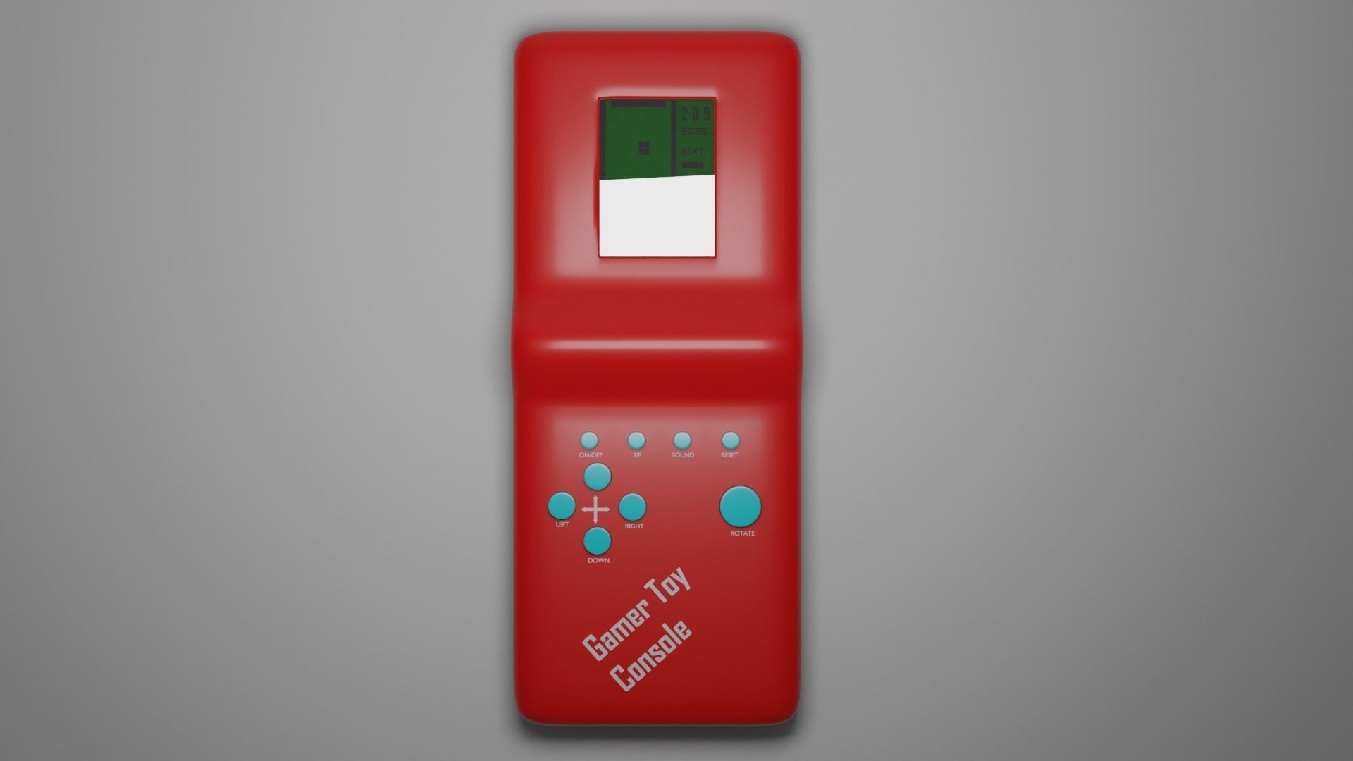 Tetris Retro Console 3D model_5
