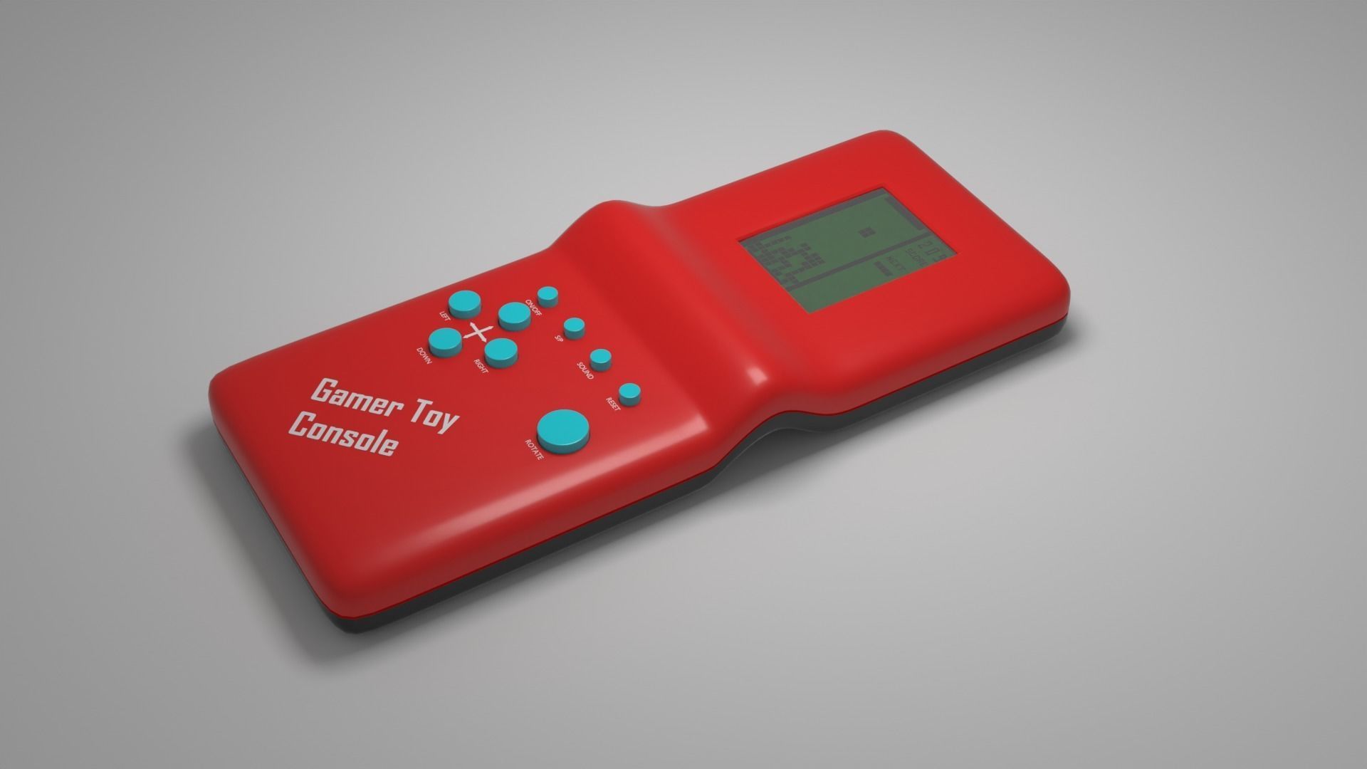Tetris Retro Console 3D model_9