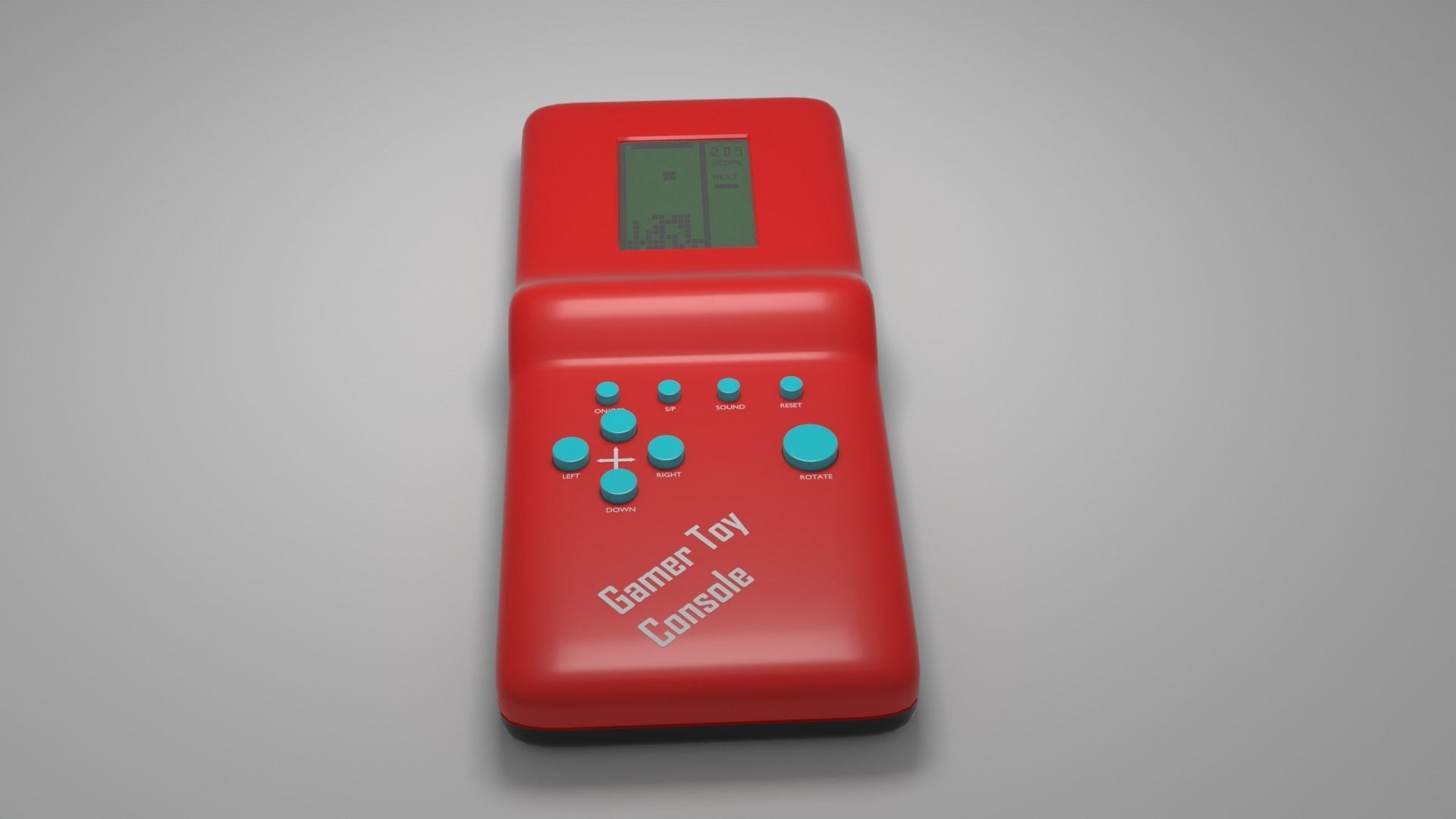 Tetris Retro Console 3D model_7