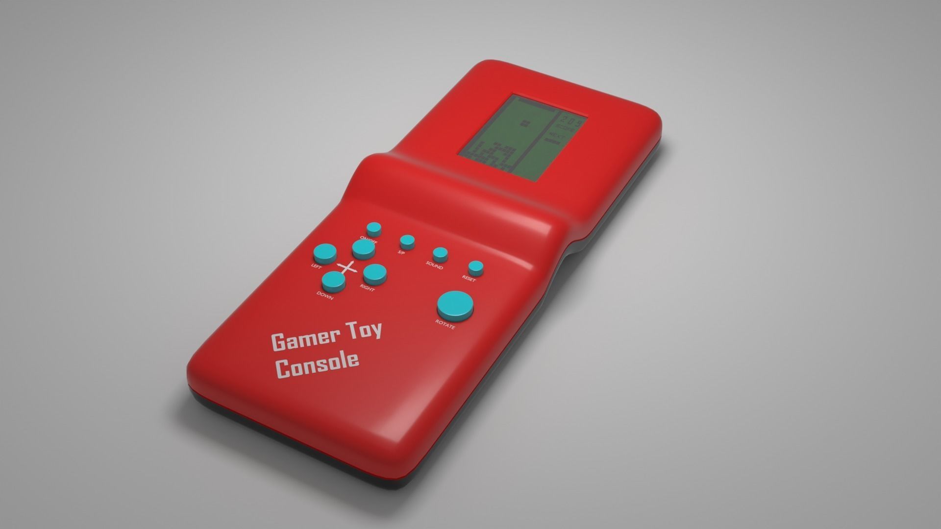 Tetris Retro Console 3D model_8
