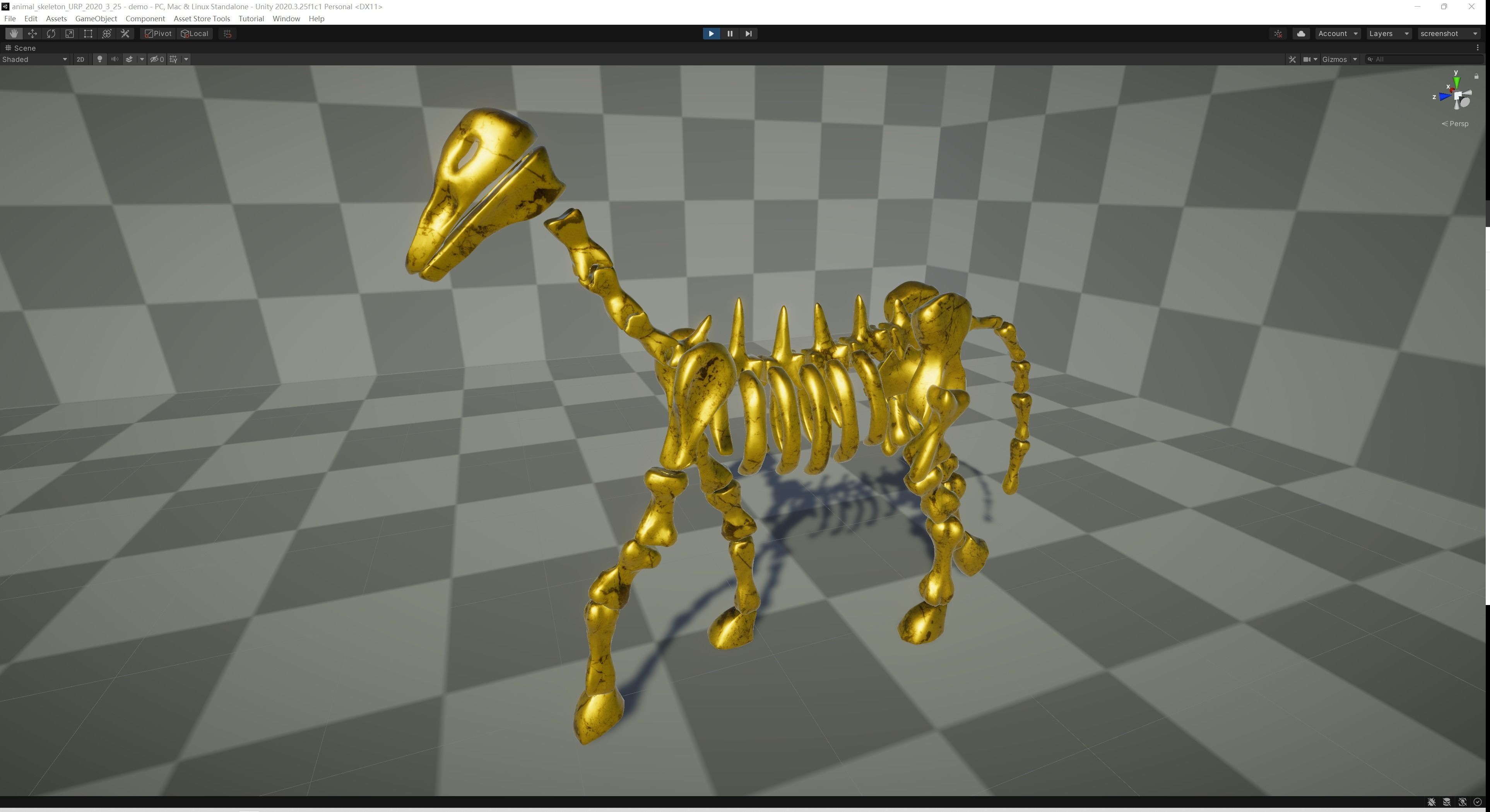 Horse Skeleton Low-poly 3D model_4