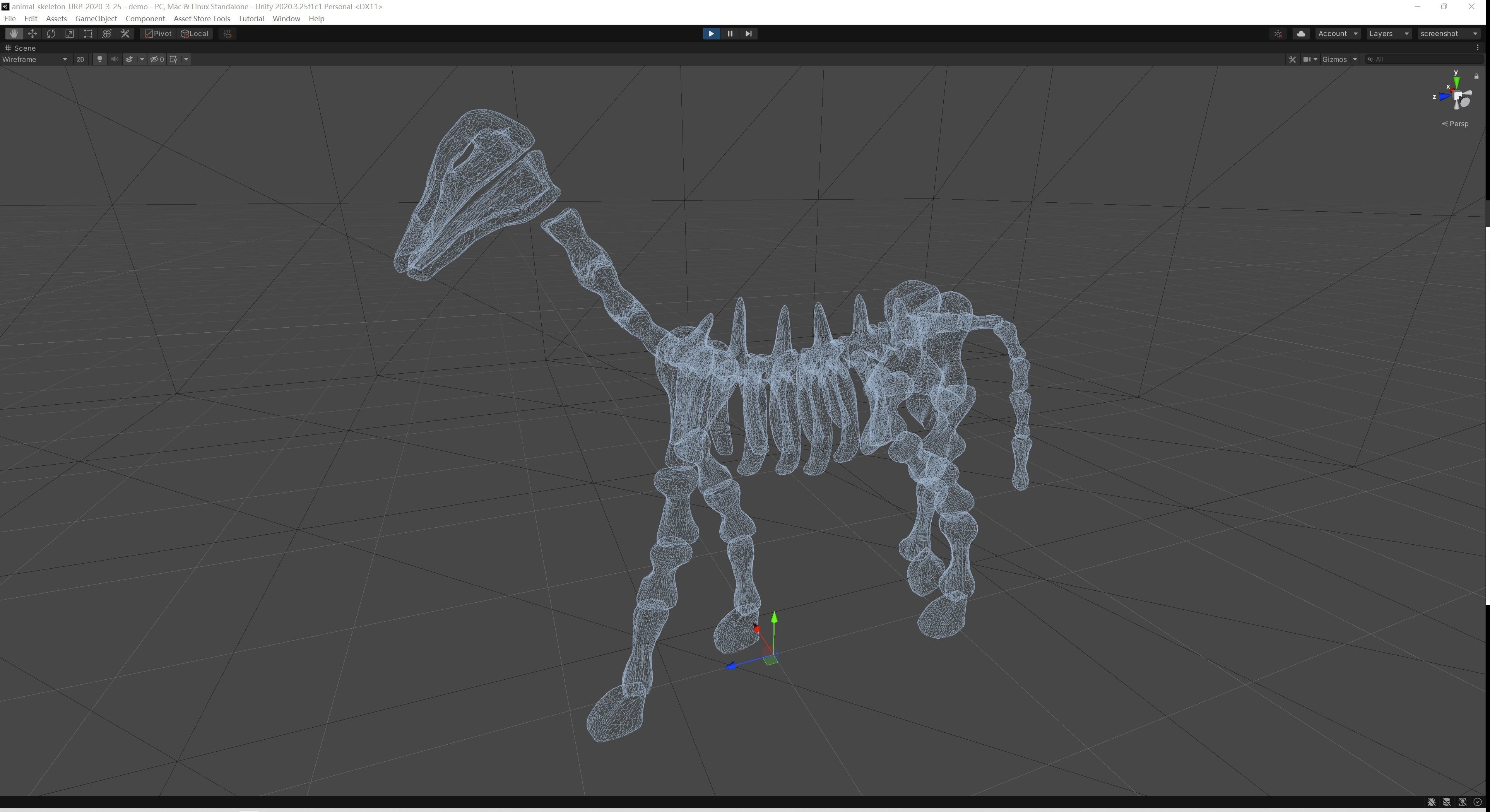 Horse Skeleton Low-poly 3D model_6
