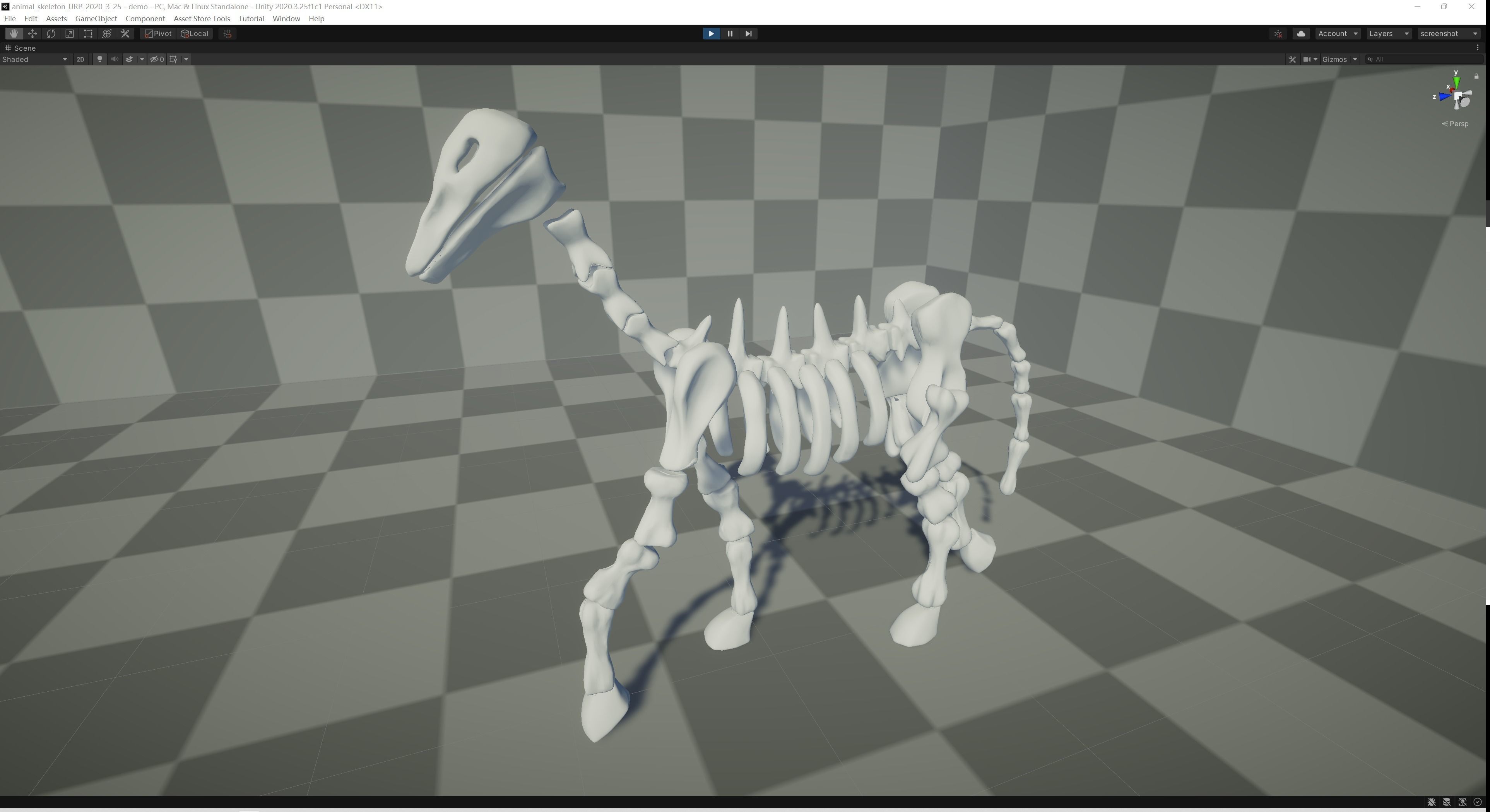 Horse Skeleton Low-poly 3D model_5