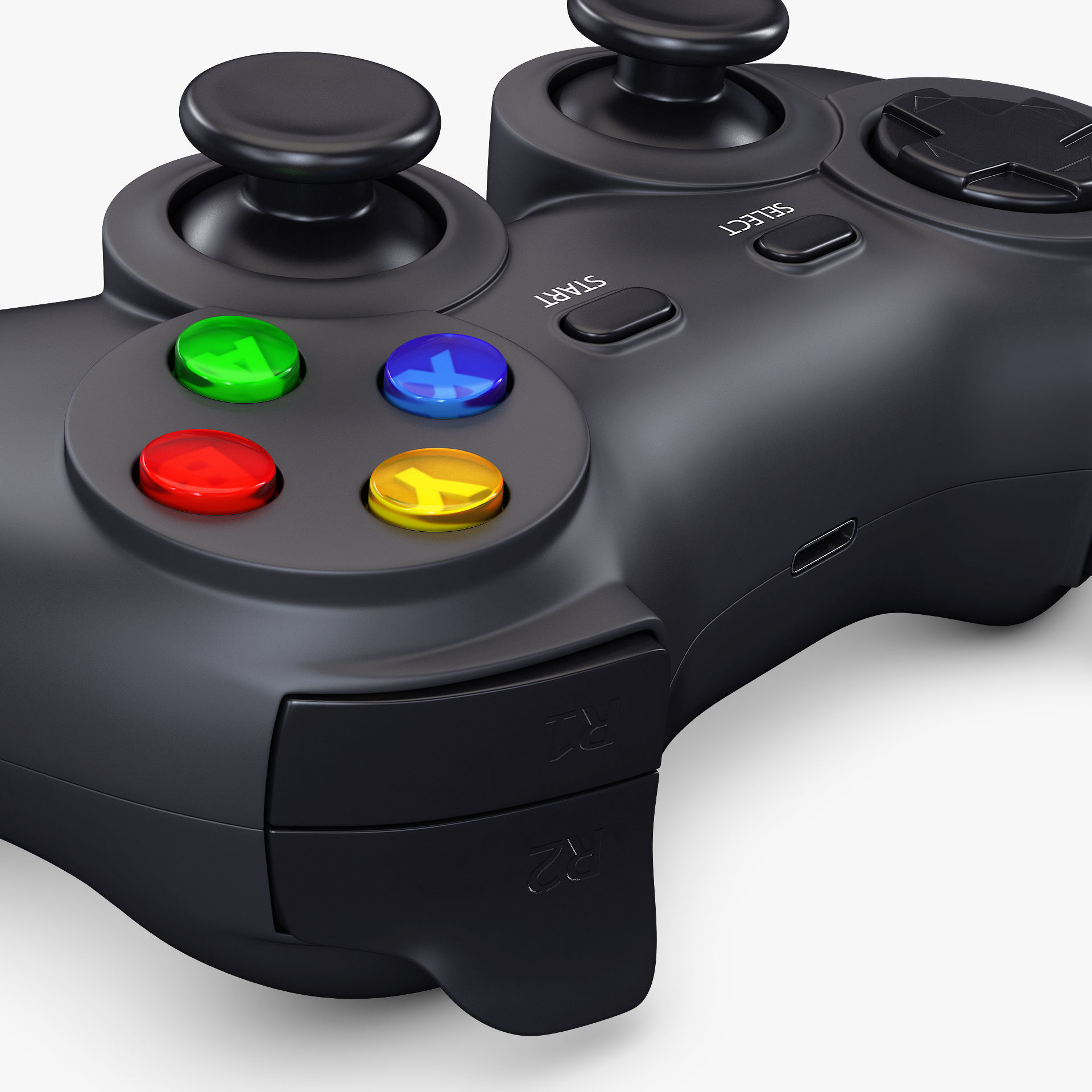 Generic Video Game Controller M 1 3D model_7