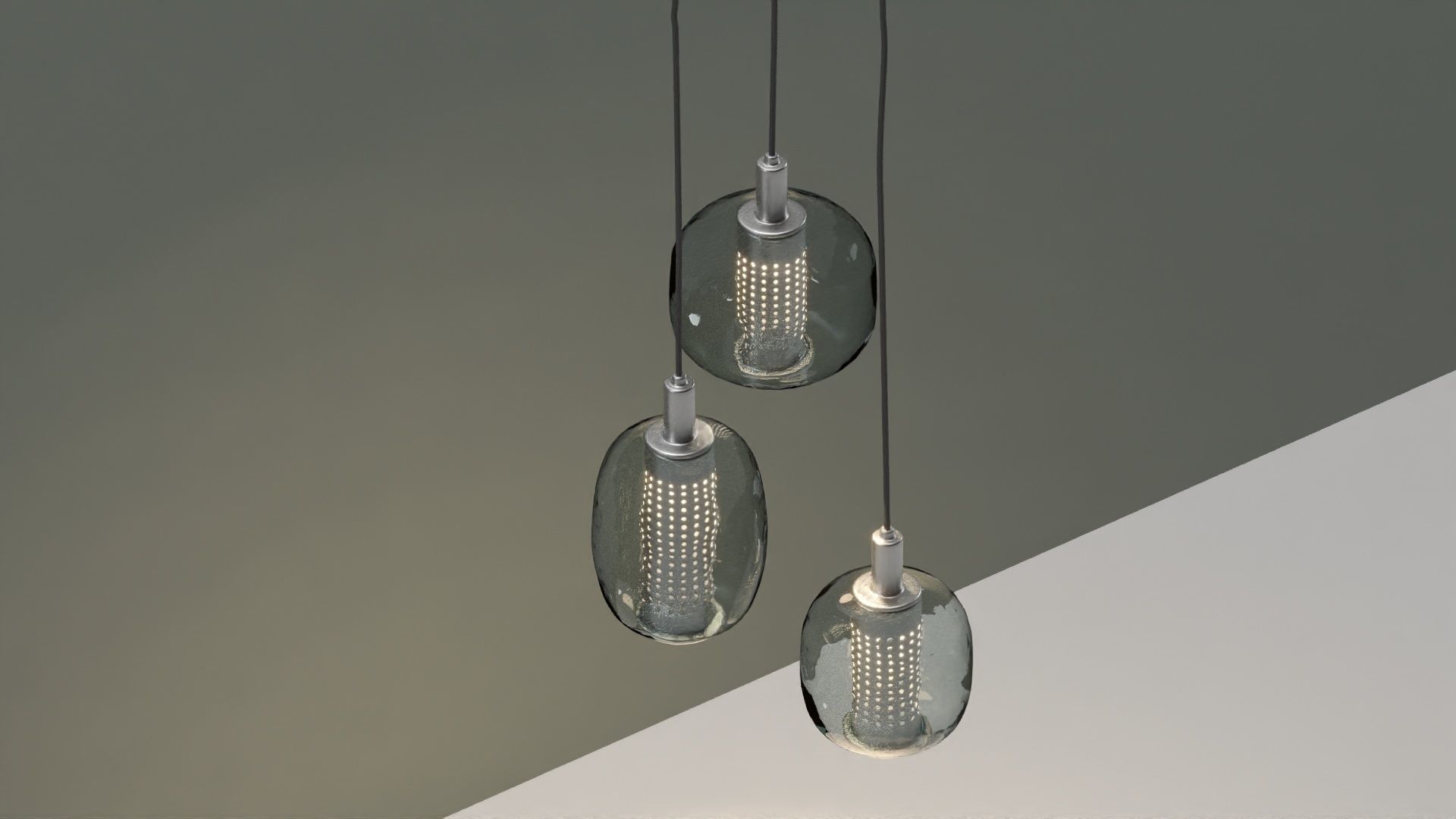 Pendant Light glass metal hogvind 3D model_5