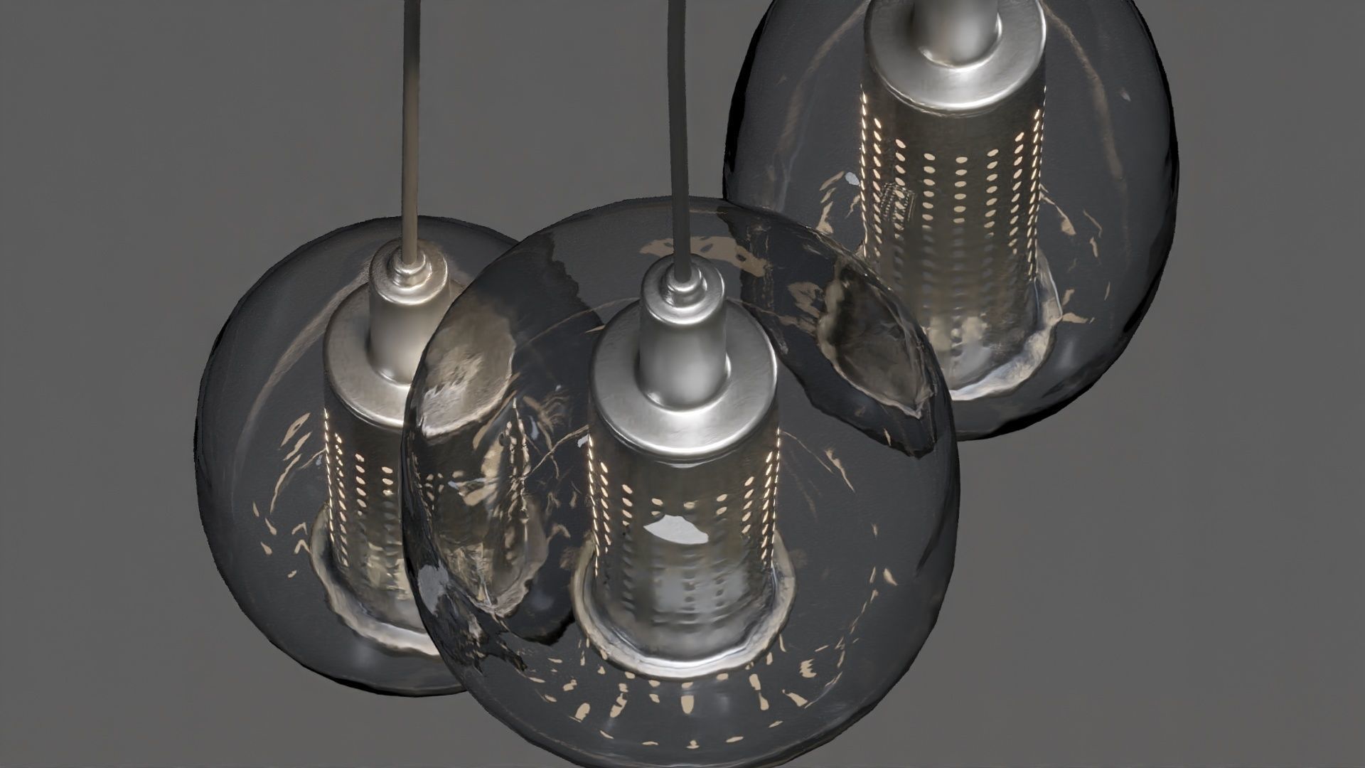 Pendant Light glass metal hogvind 3D model_4