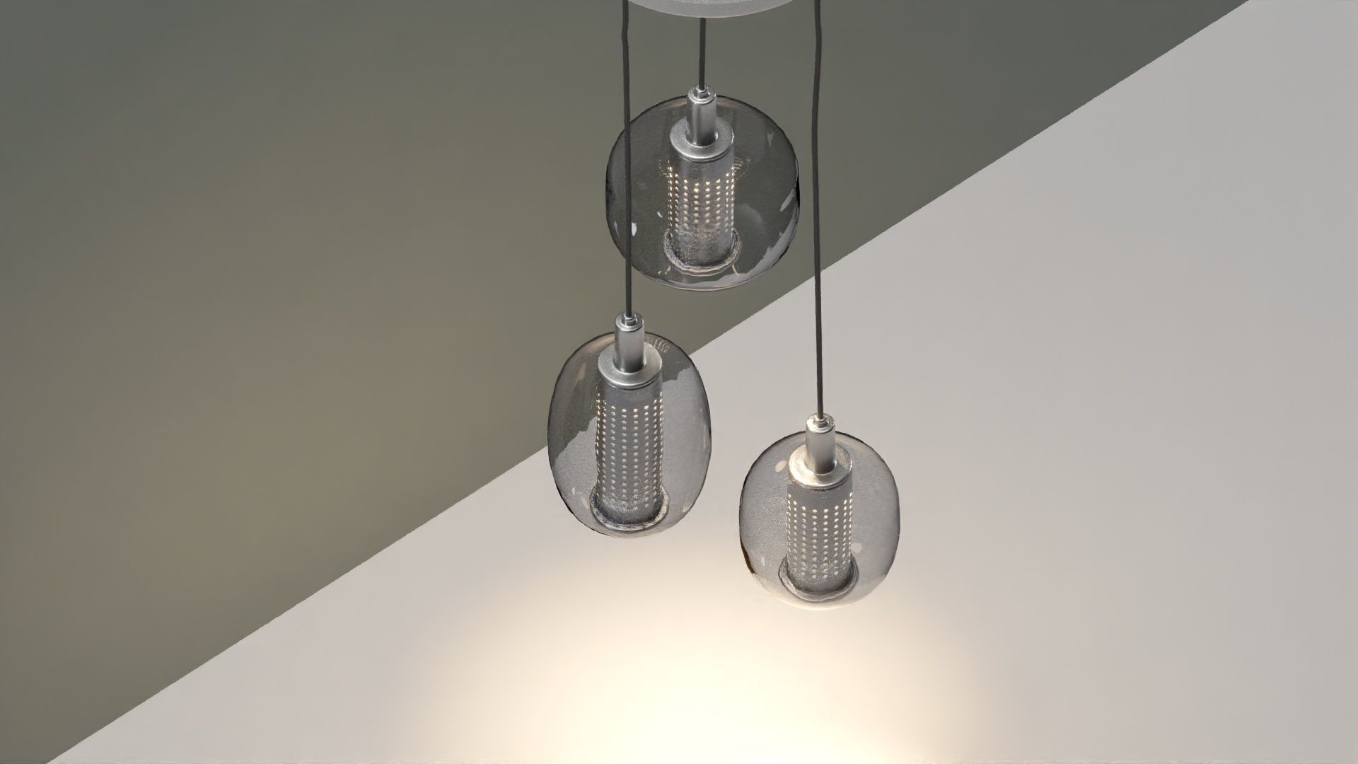 Pendant Light glass metal hogvind 3D model_6