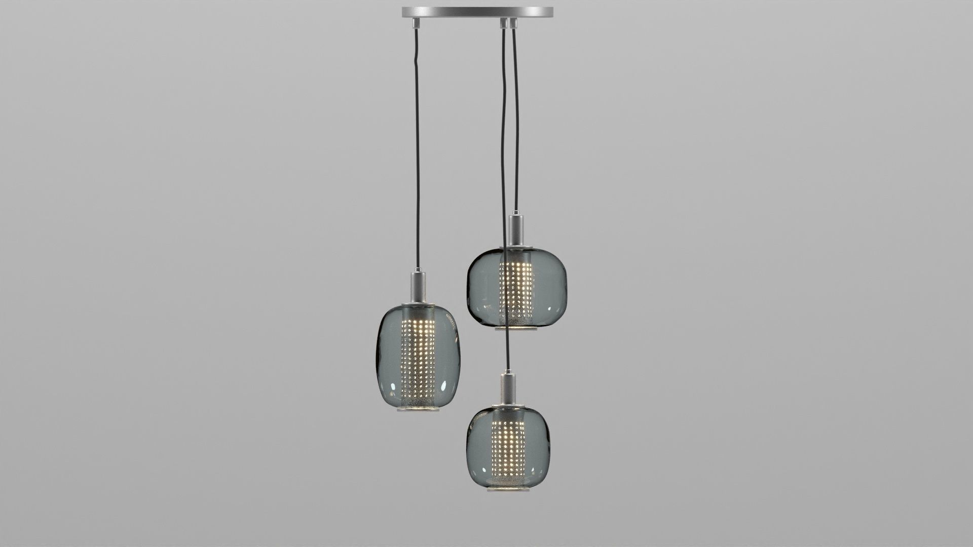 Pendant Light glass metal hogvind 3D model_2
