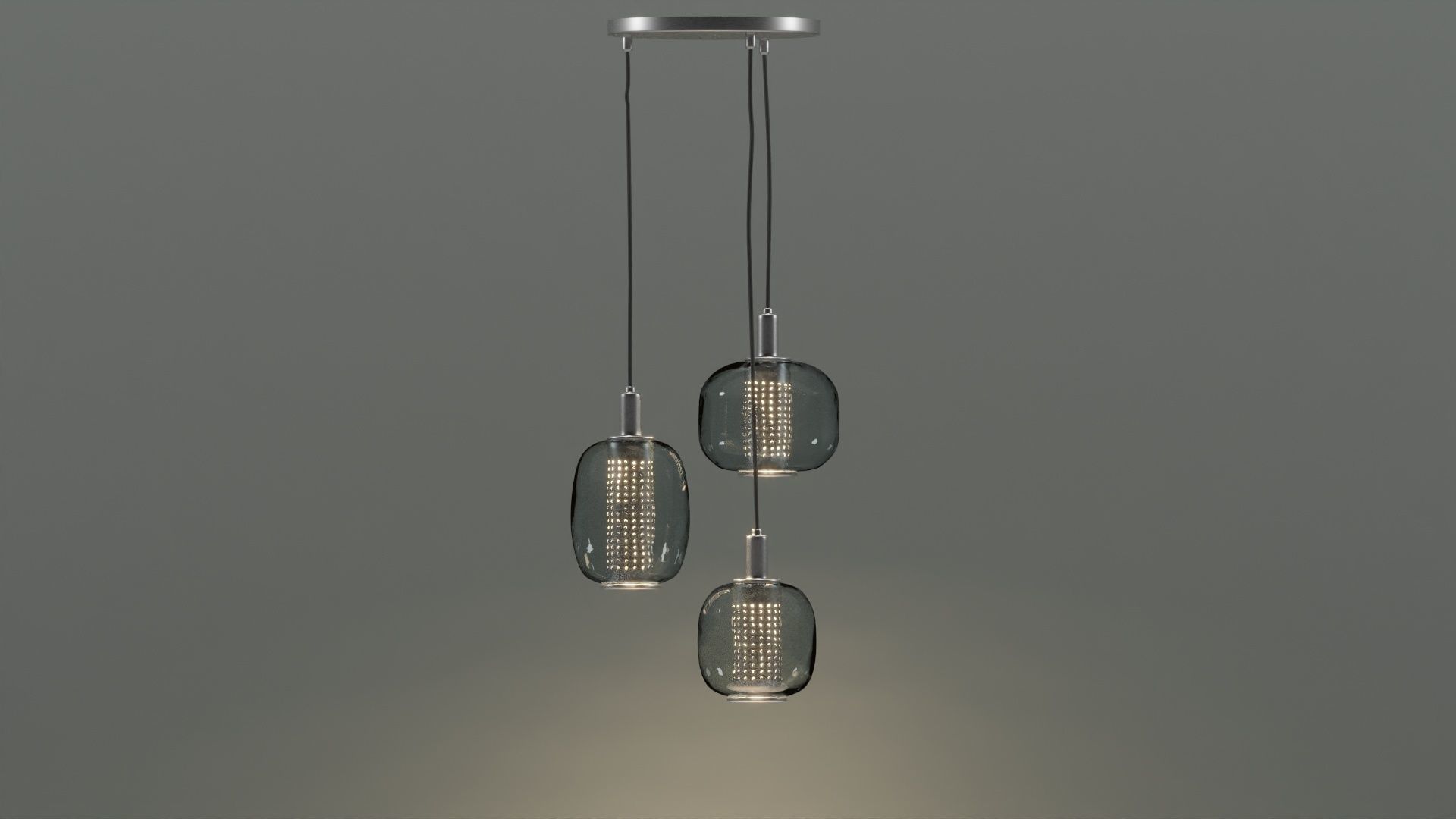 Pendant Light glass metal hogvind 3D model_1