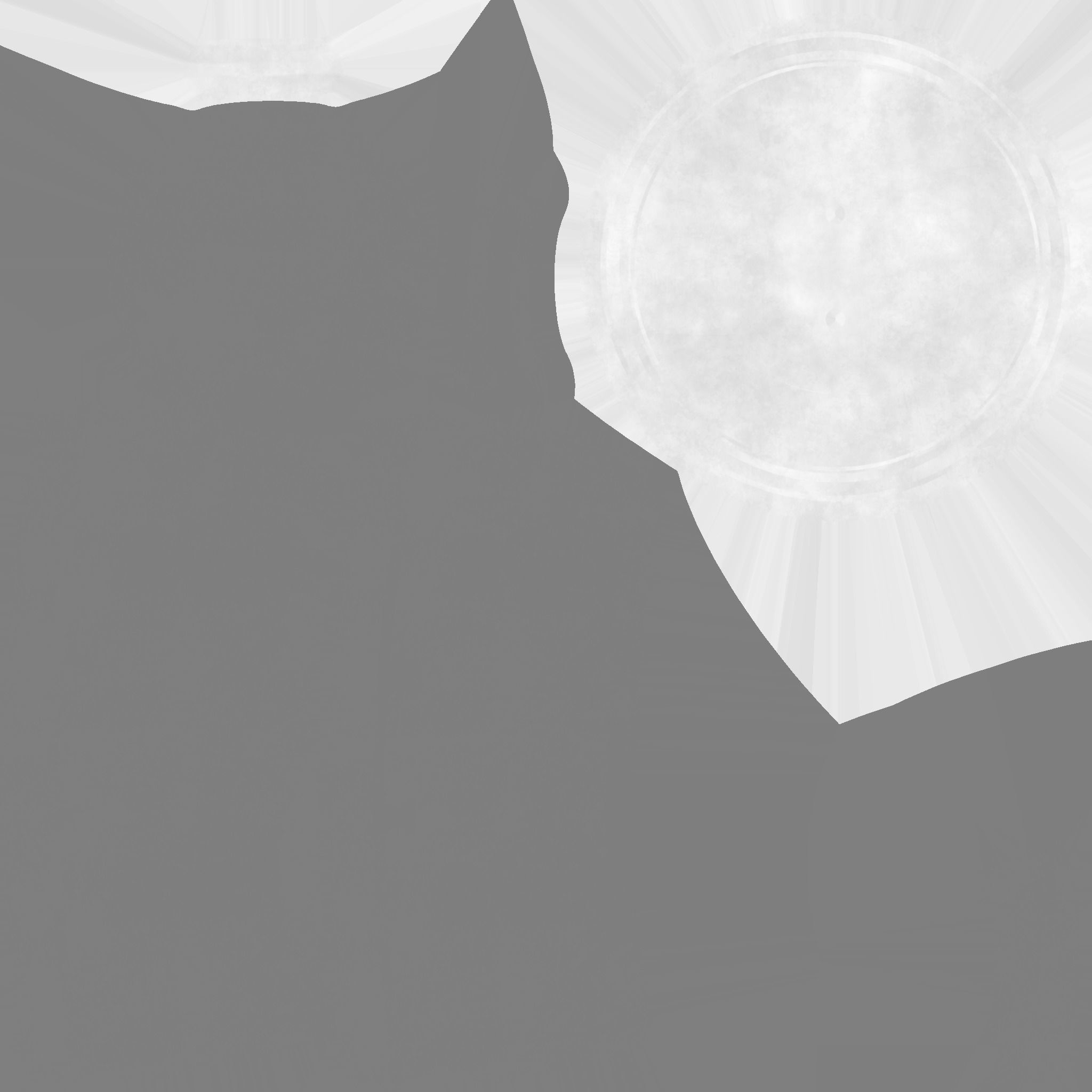 Rusty cast iron pot Low-poly 3D model_6