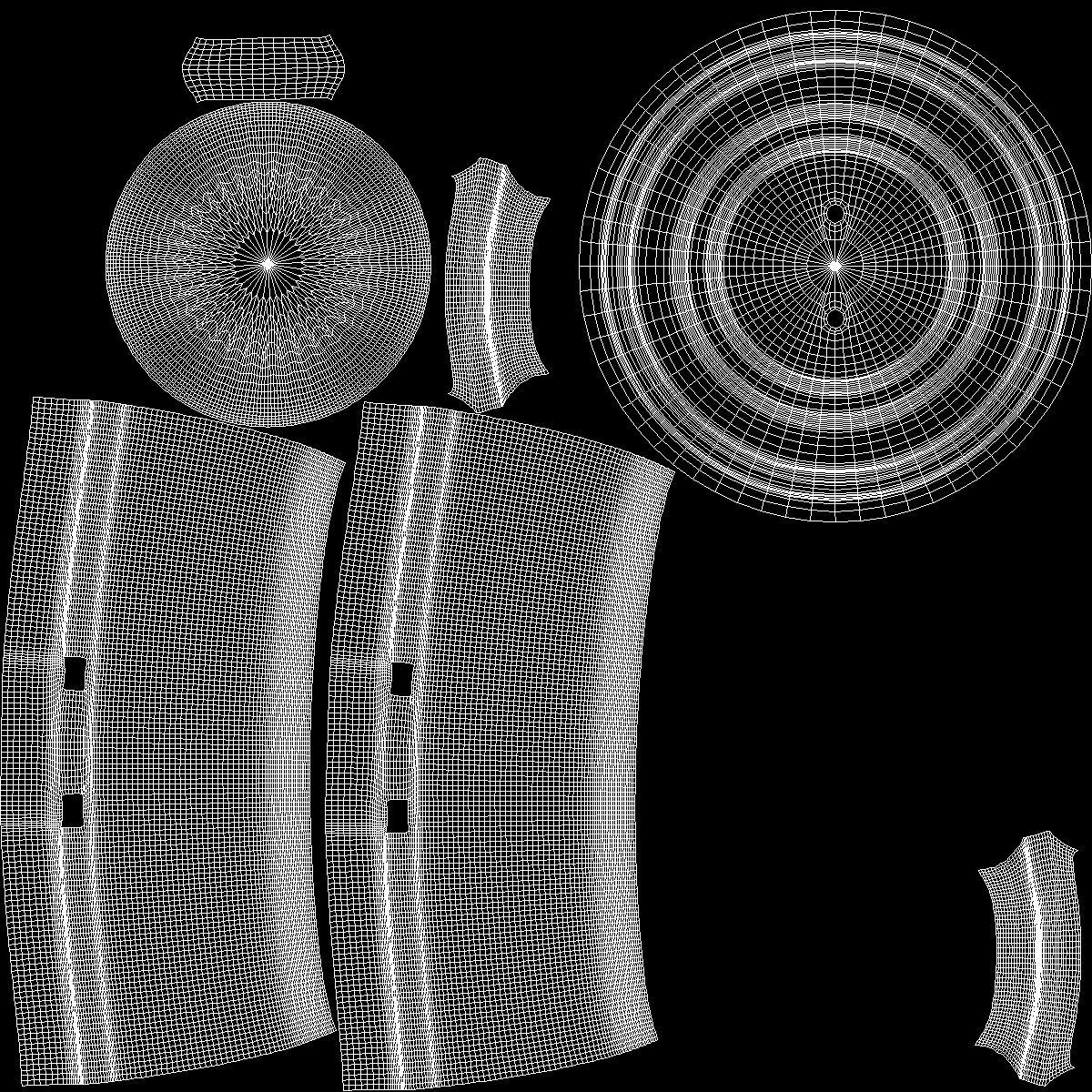 Rusty cast iron pot Low-poly 3D model_4