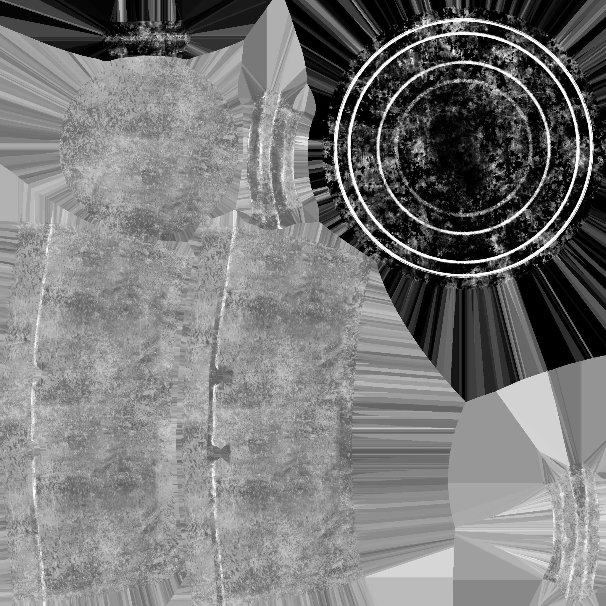 Rusty cast iron pot Low-poly 3D model_7